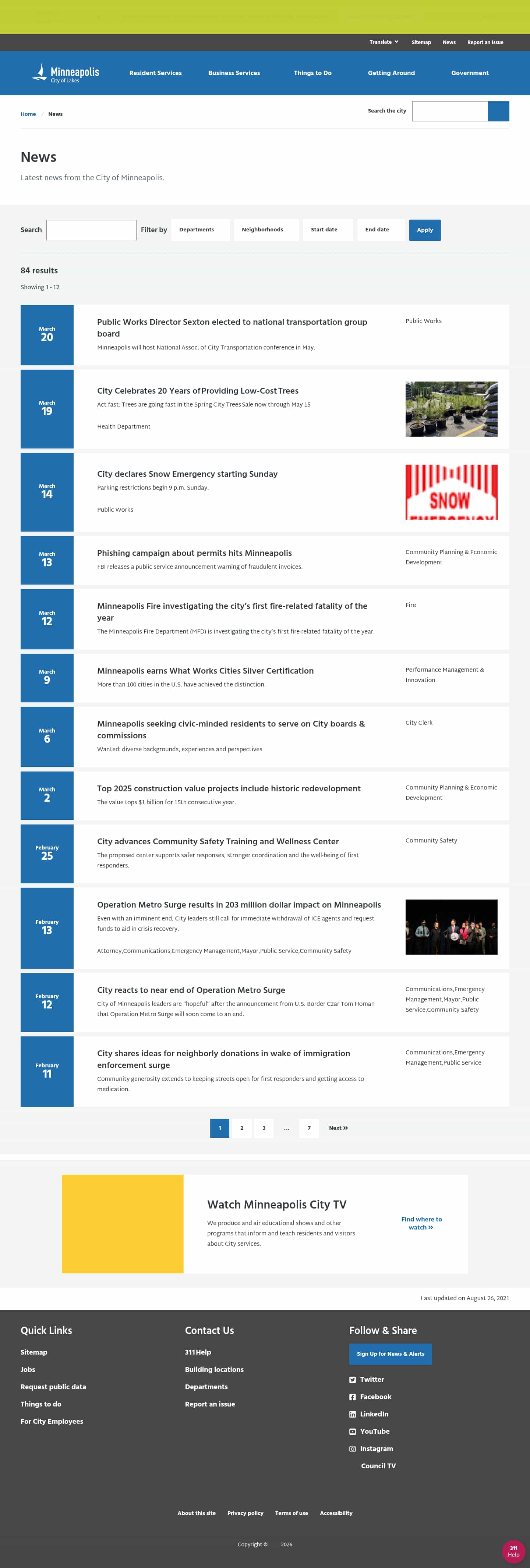 Latest website image capture