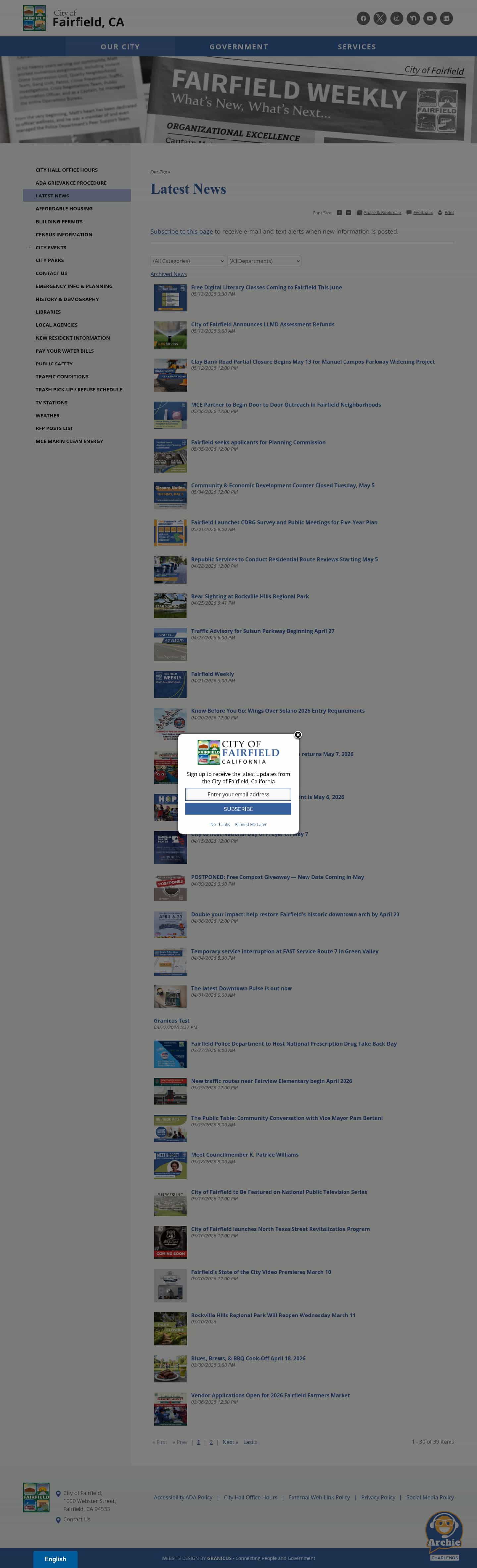 Latest website image capture