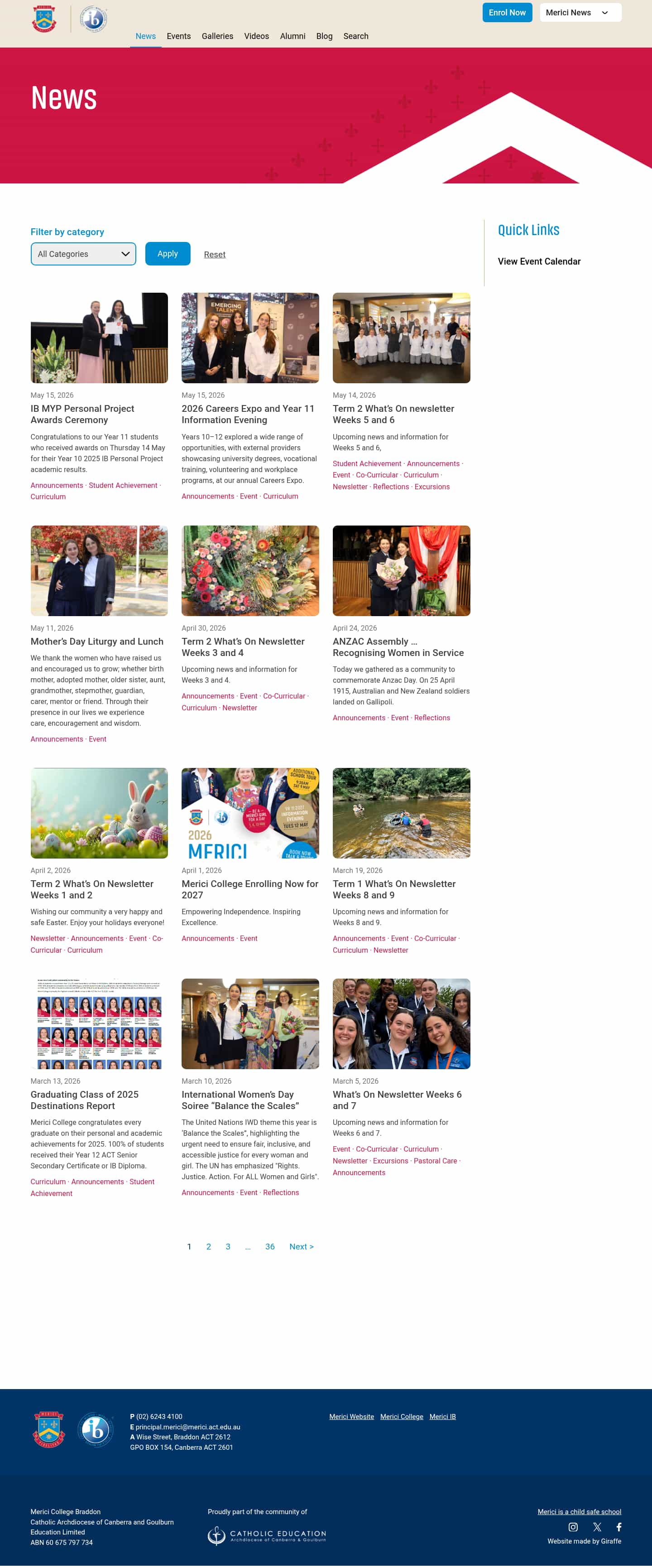 Latest website image capture