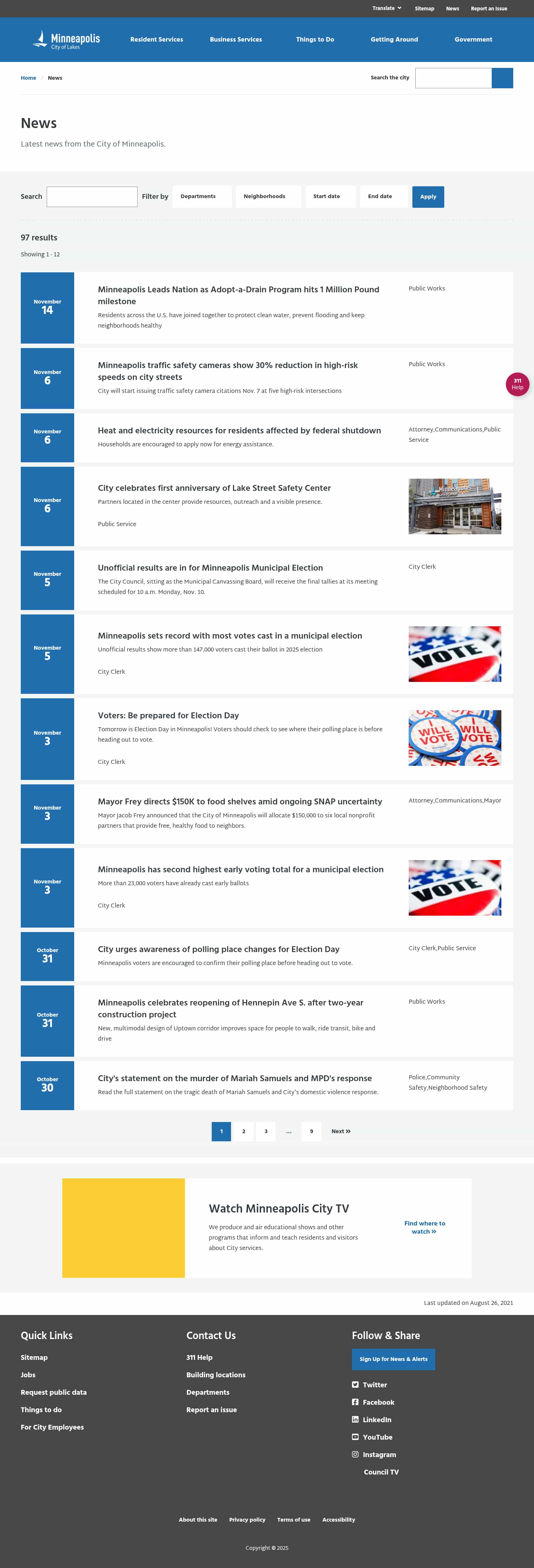 Latest website image capture