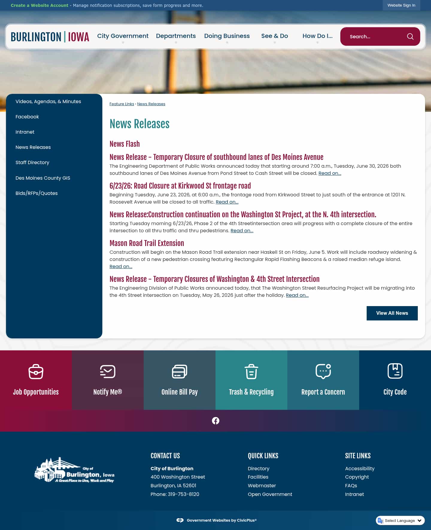 Latest website image capture