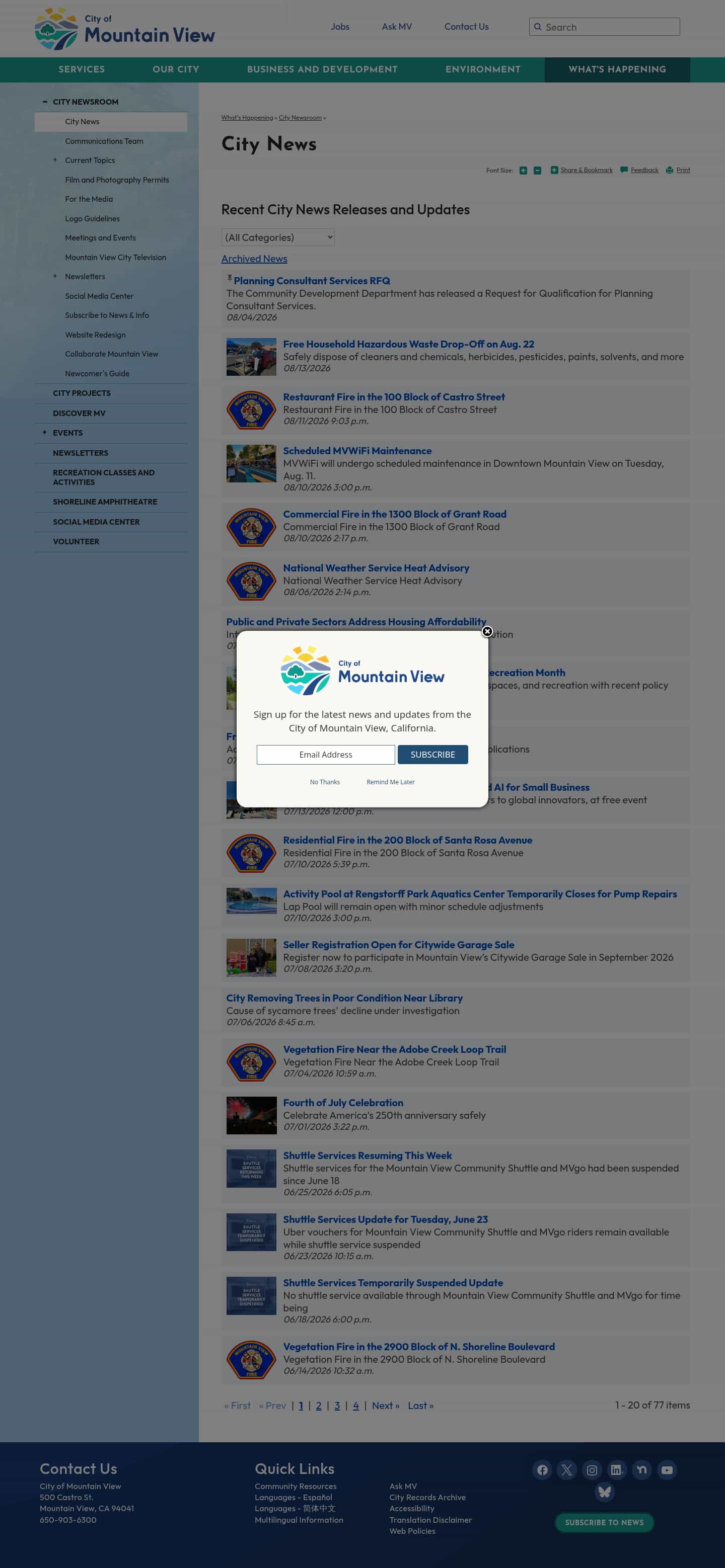 Latest website image capture
