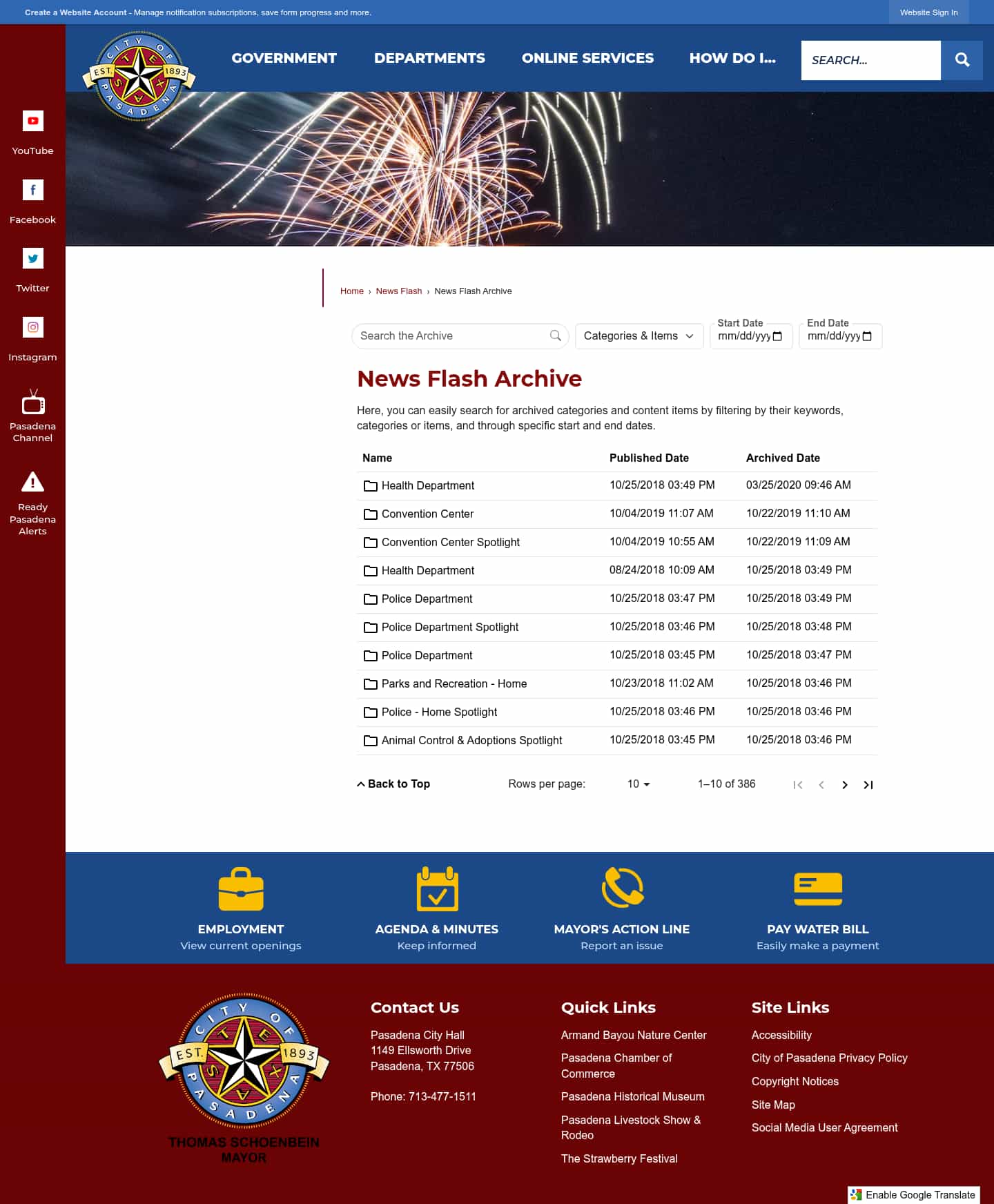 Latest website image capture