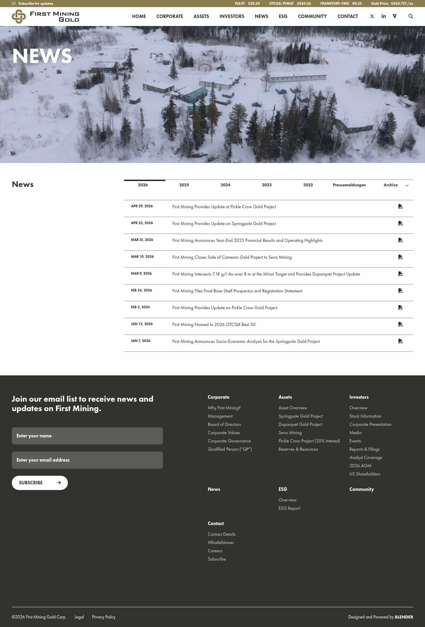 Latest website image capture