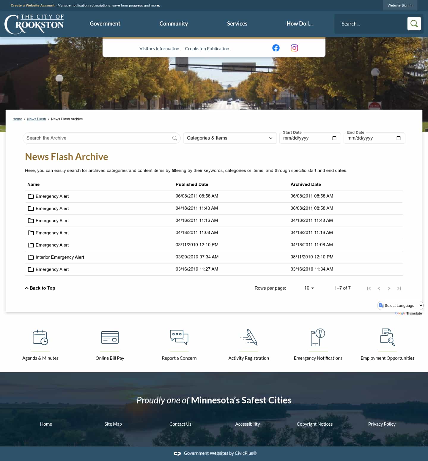 Latest website image capture