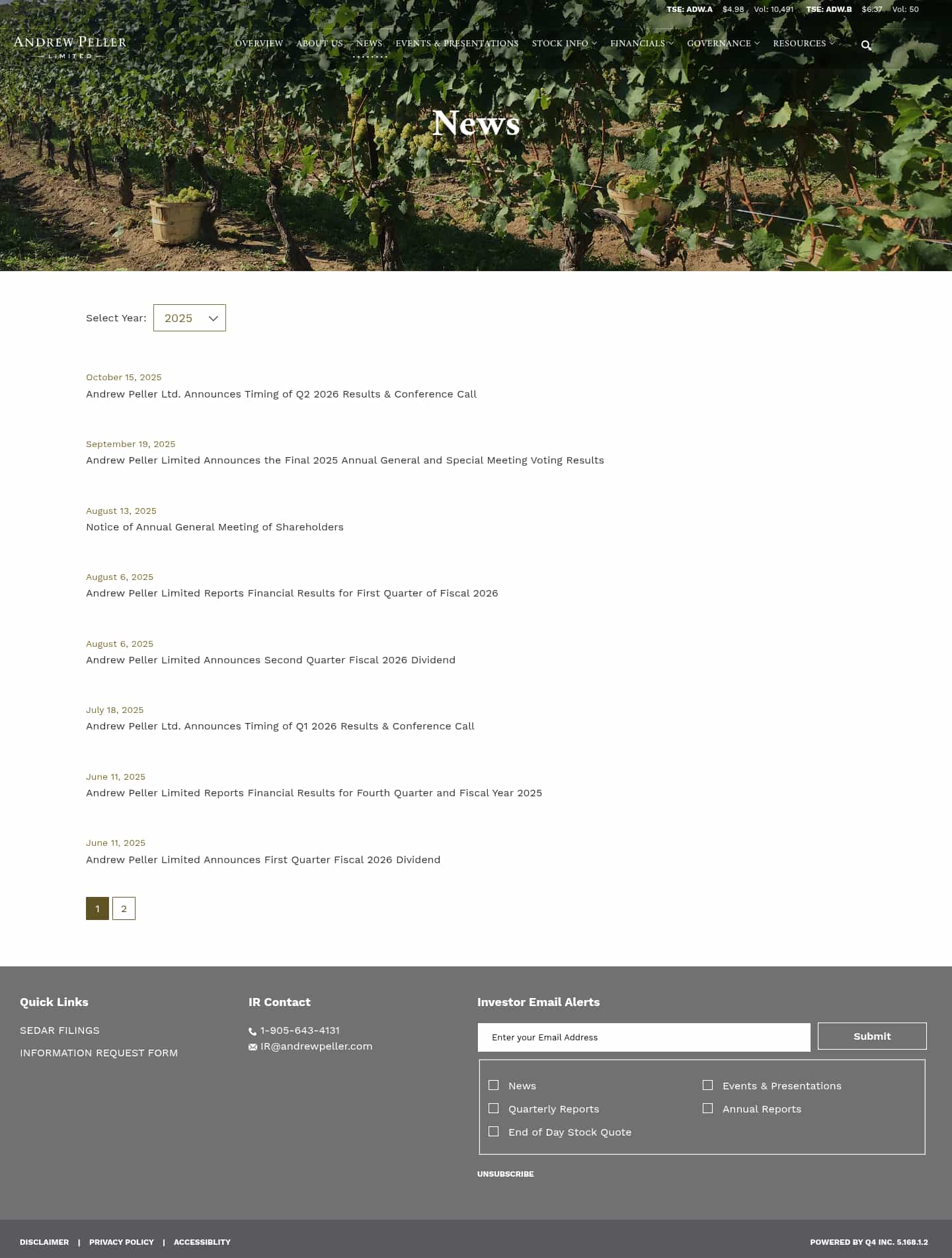 Latest website image capture