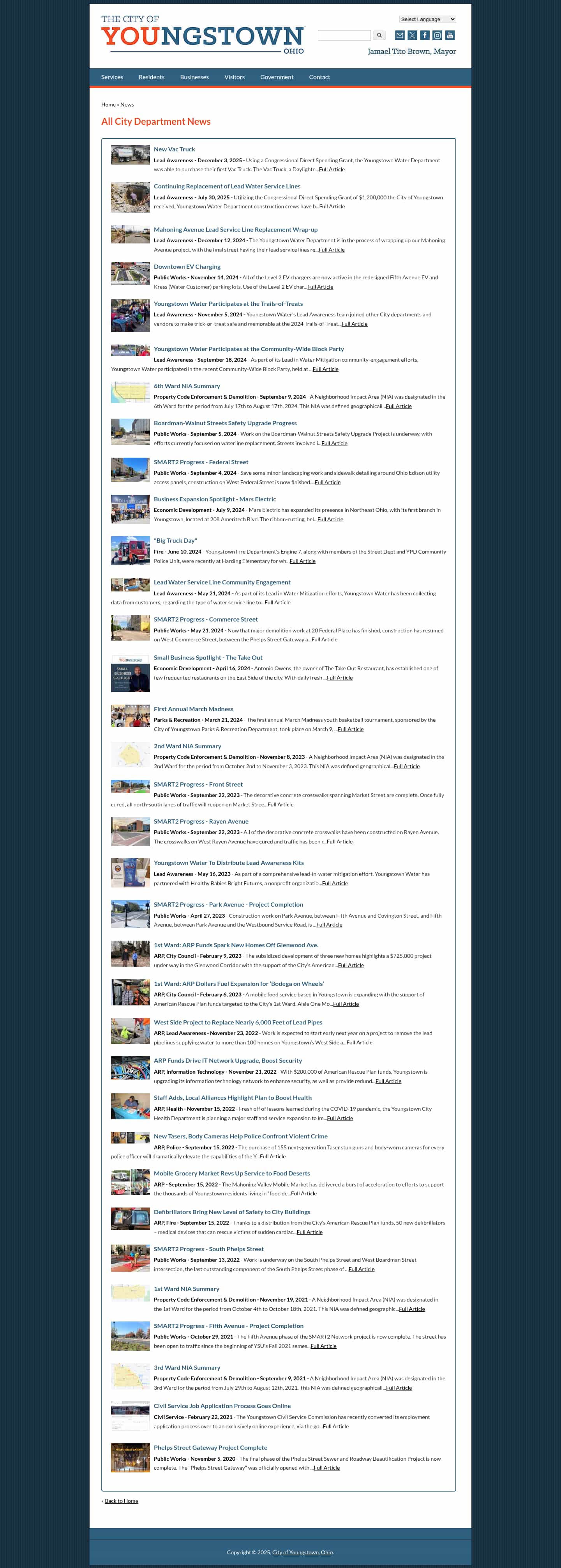 Latest website image capture