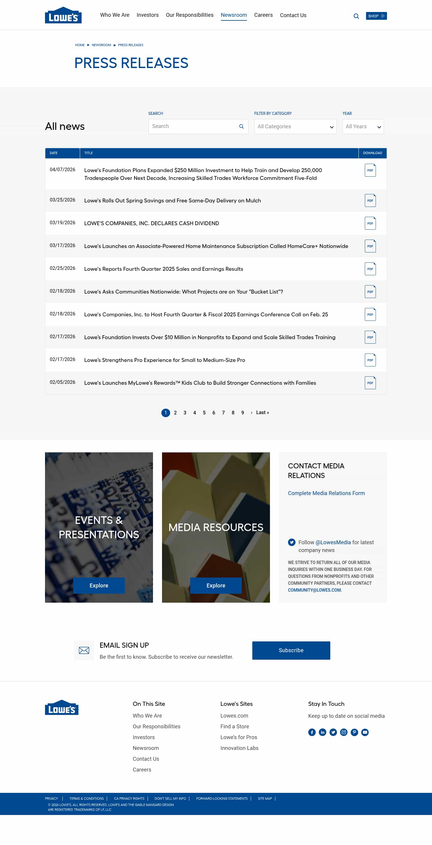 Latest website image capture