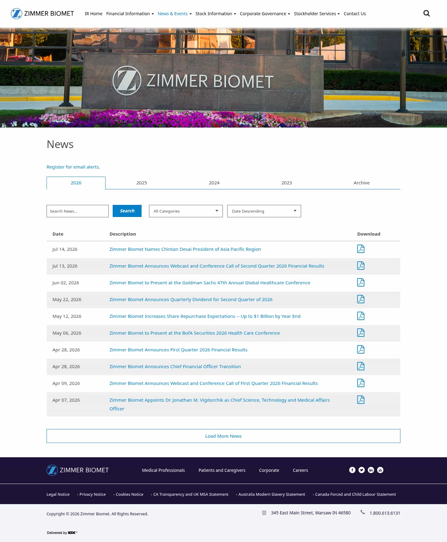 Latest website image capture