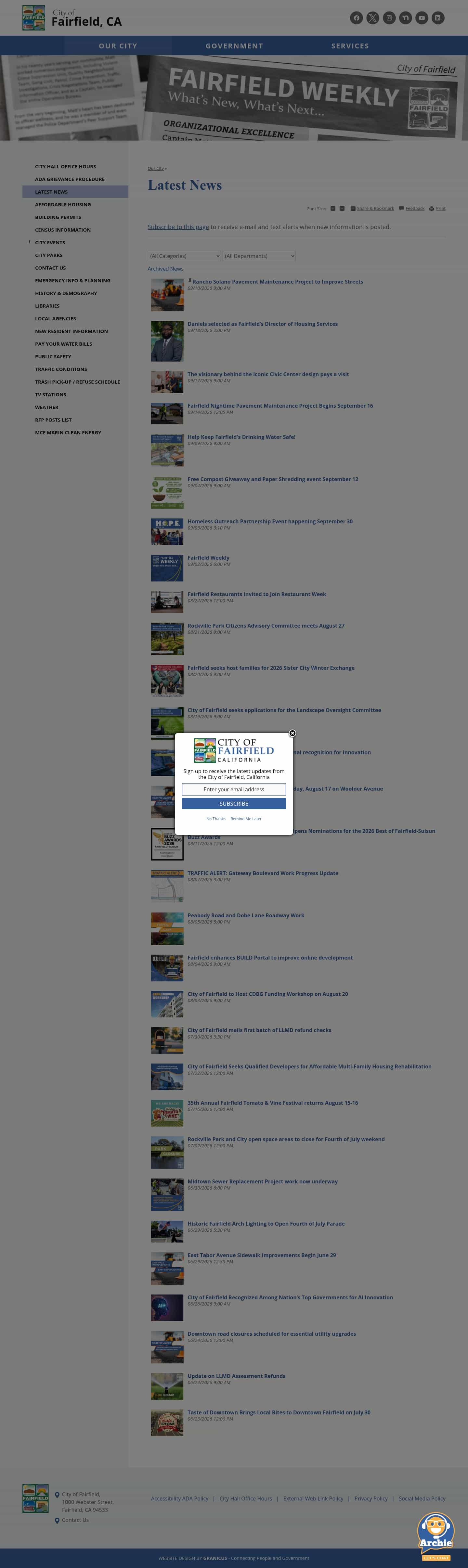 Latest website image capture