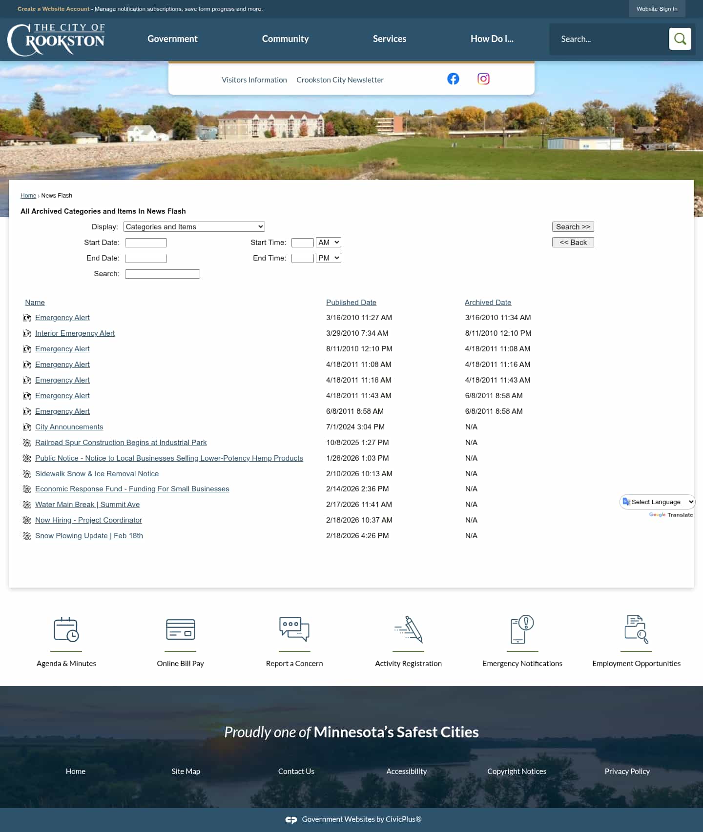 Latest website image capture