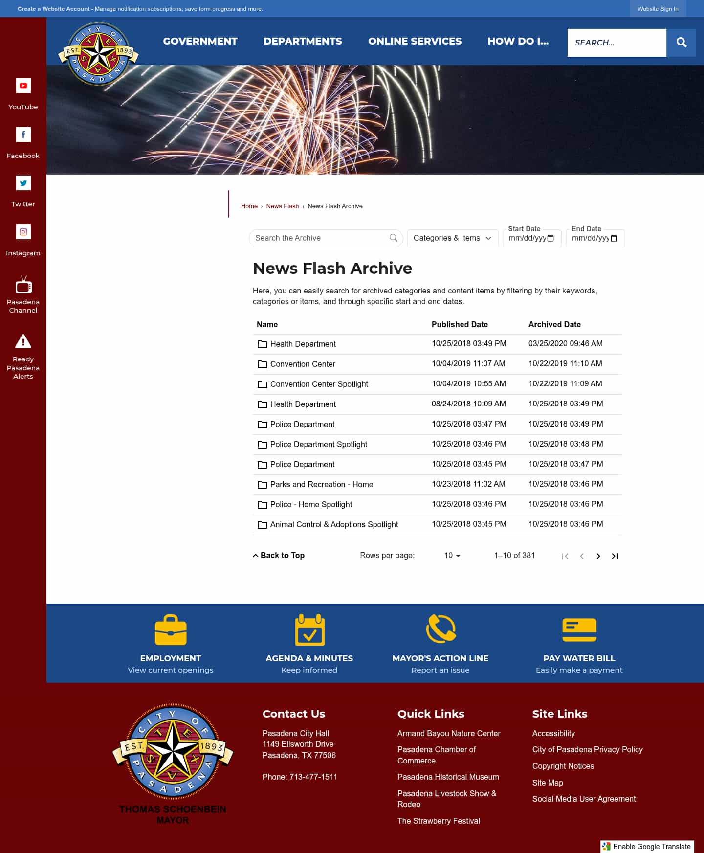 Latest website image capture