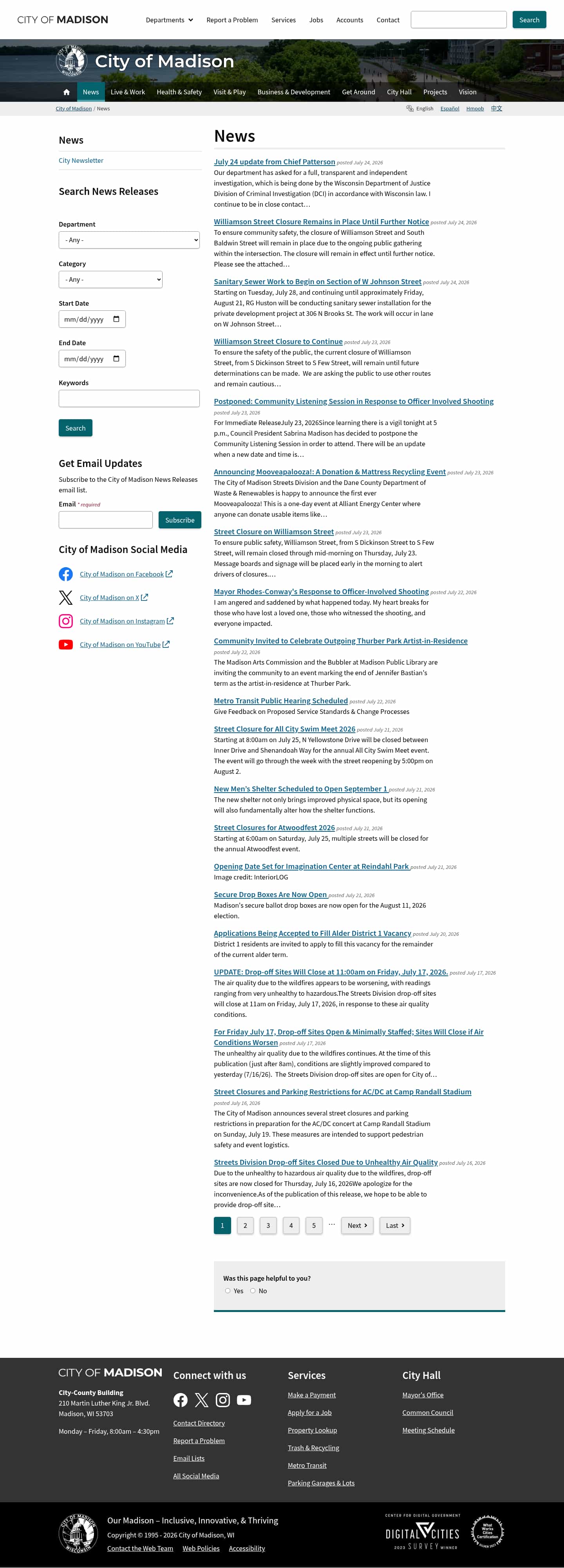 Latest website image capture