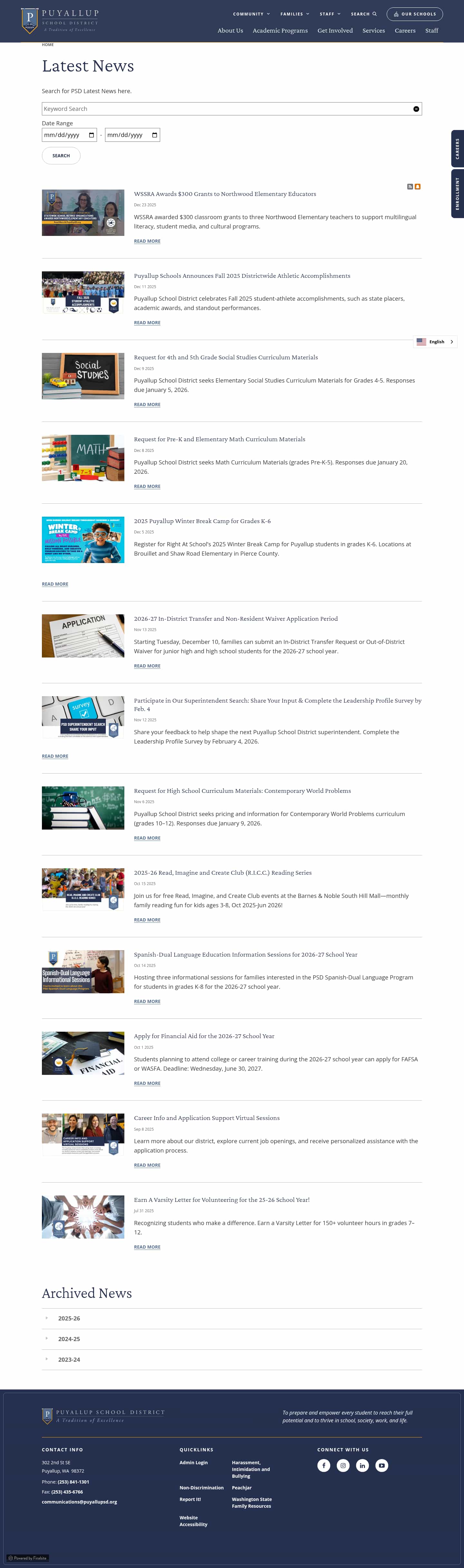 Latest website image capture