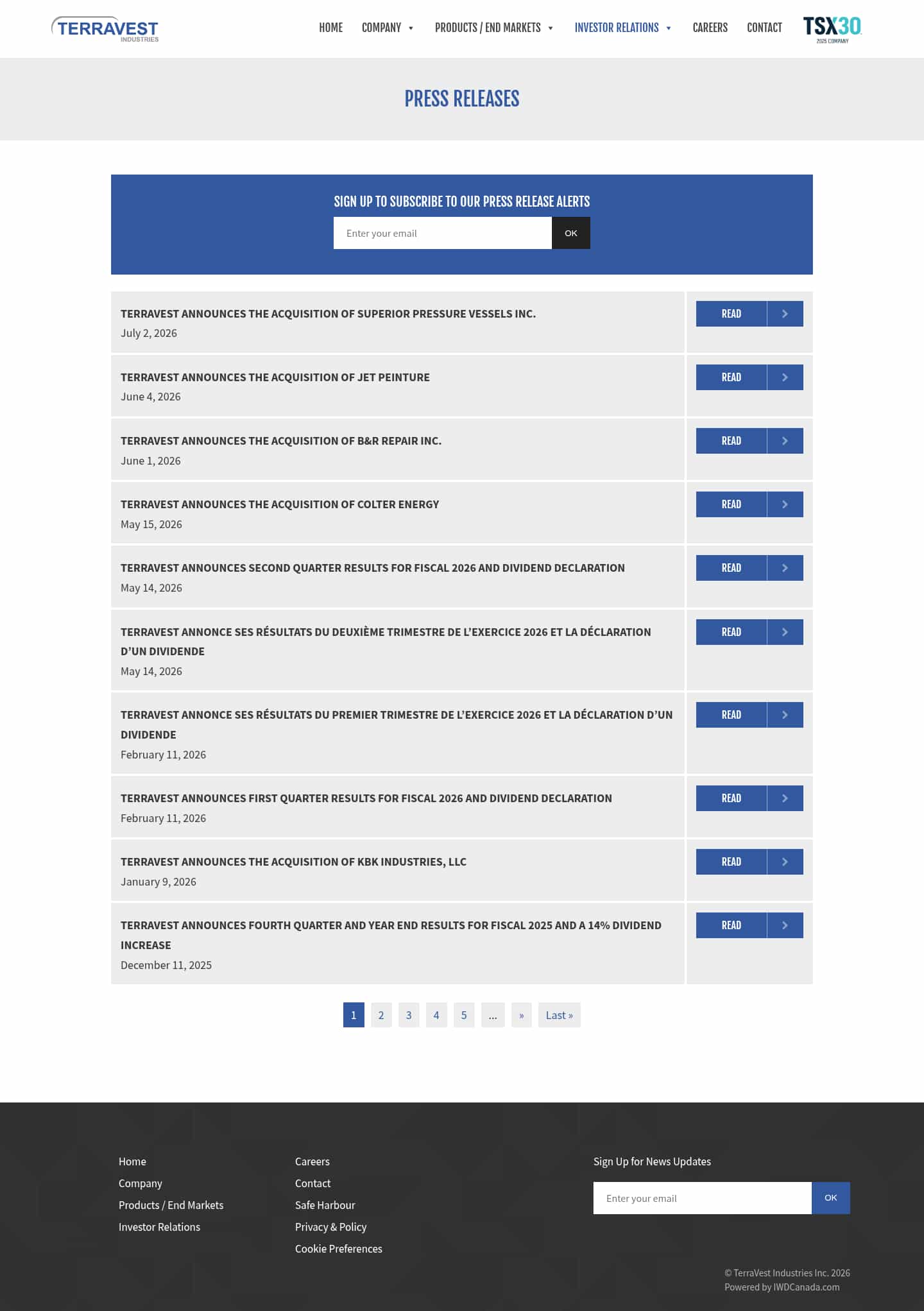 Latest website image capture