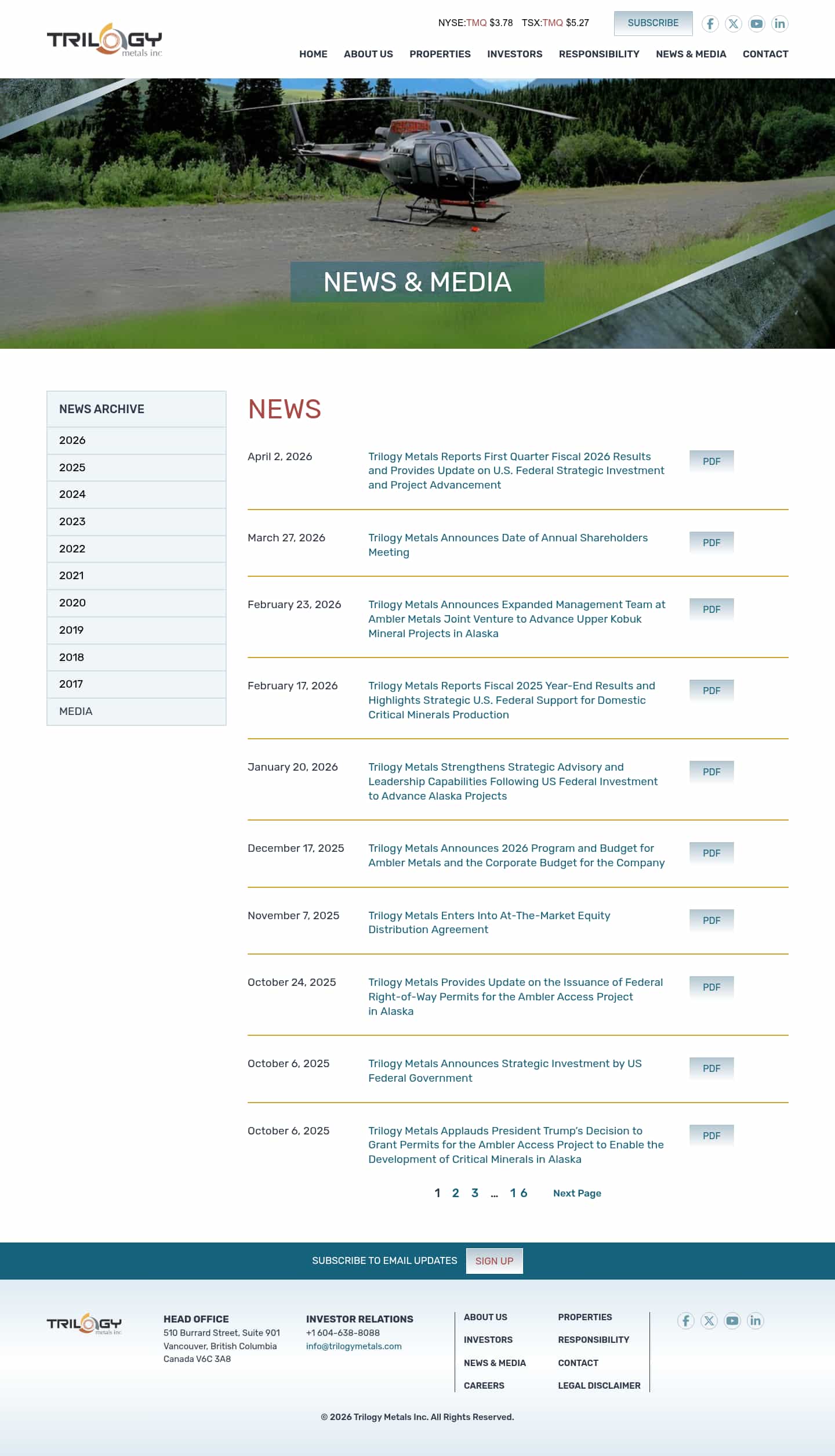 Latest website image capture