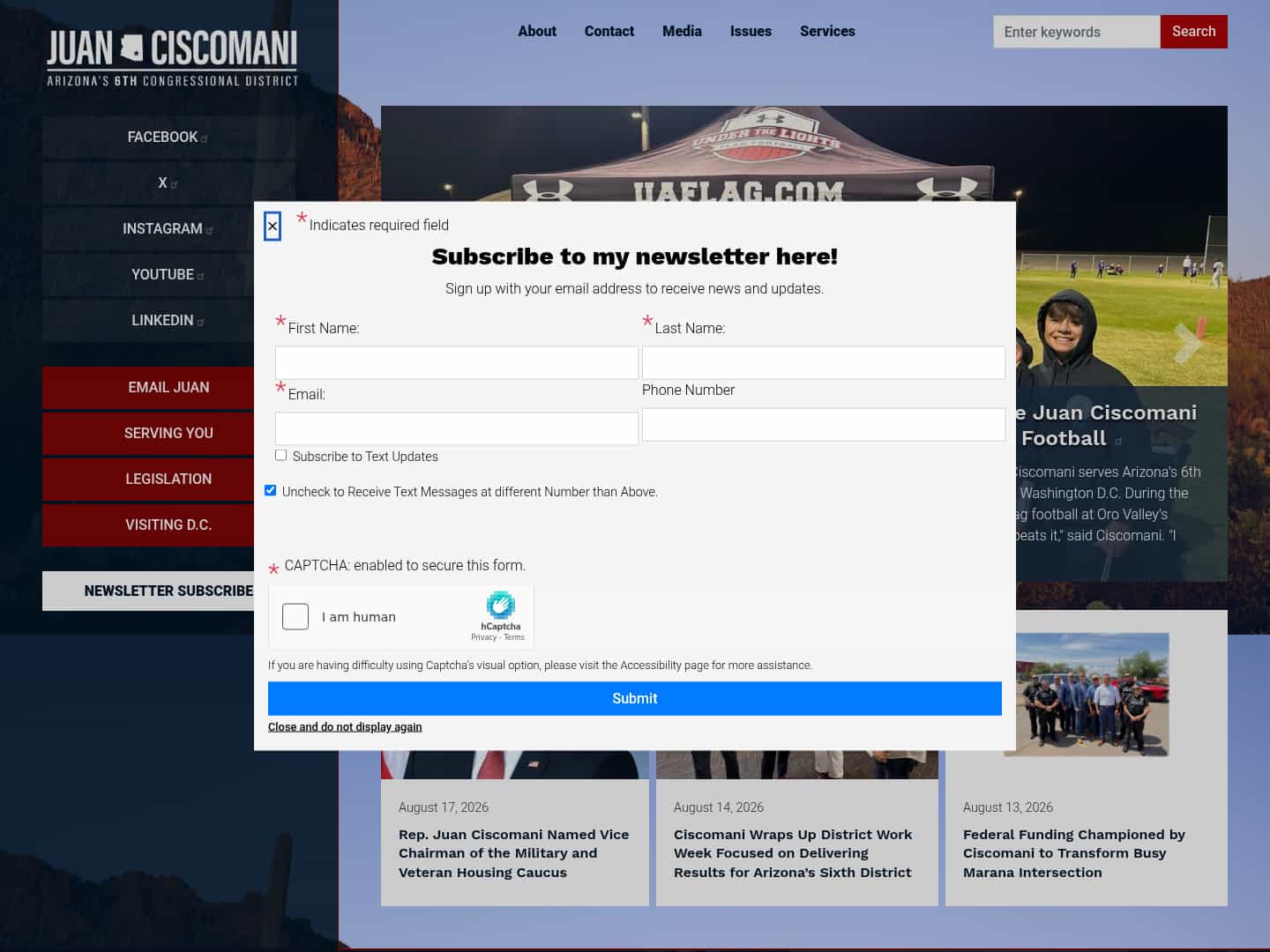 Latest website image capture