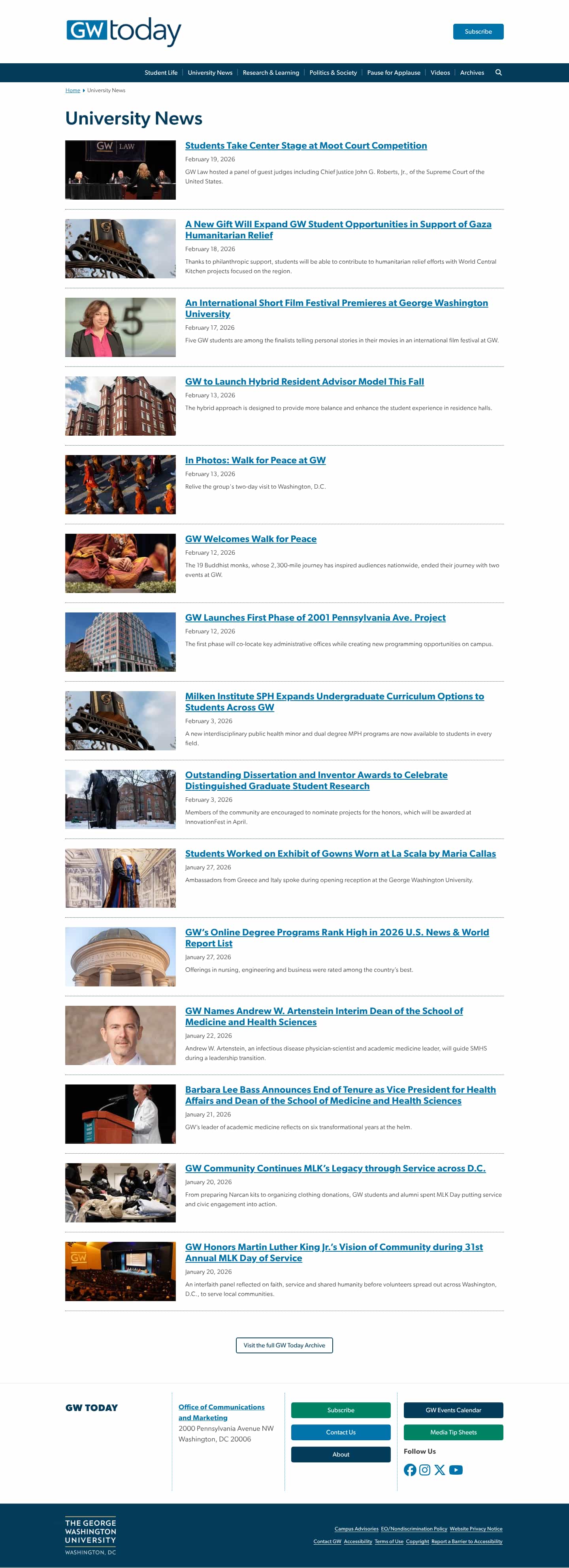 Latest website image capture