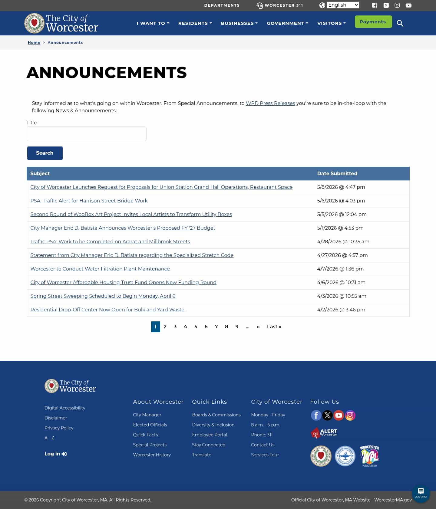 Latest website image capture