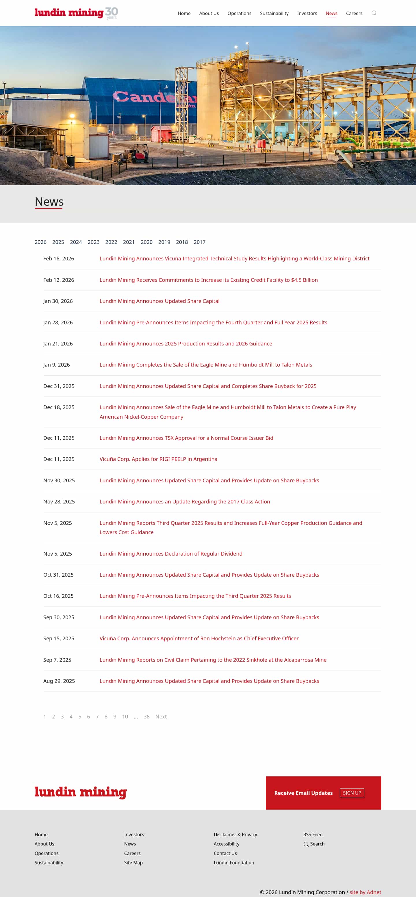 Latest website image capture