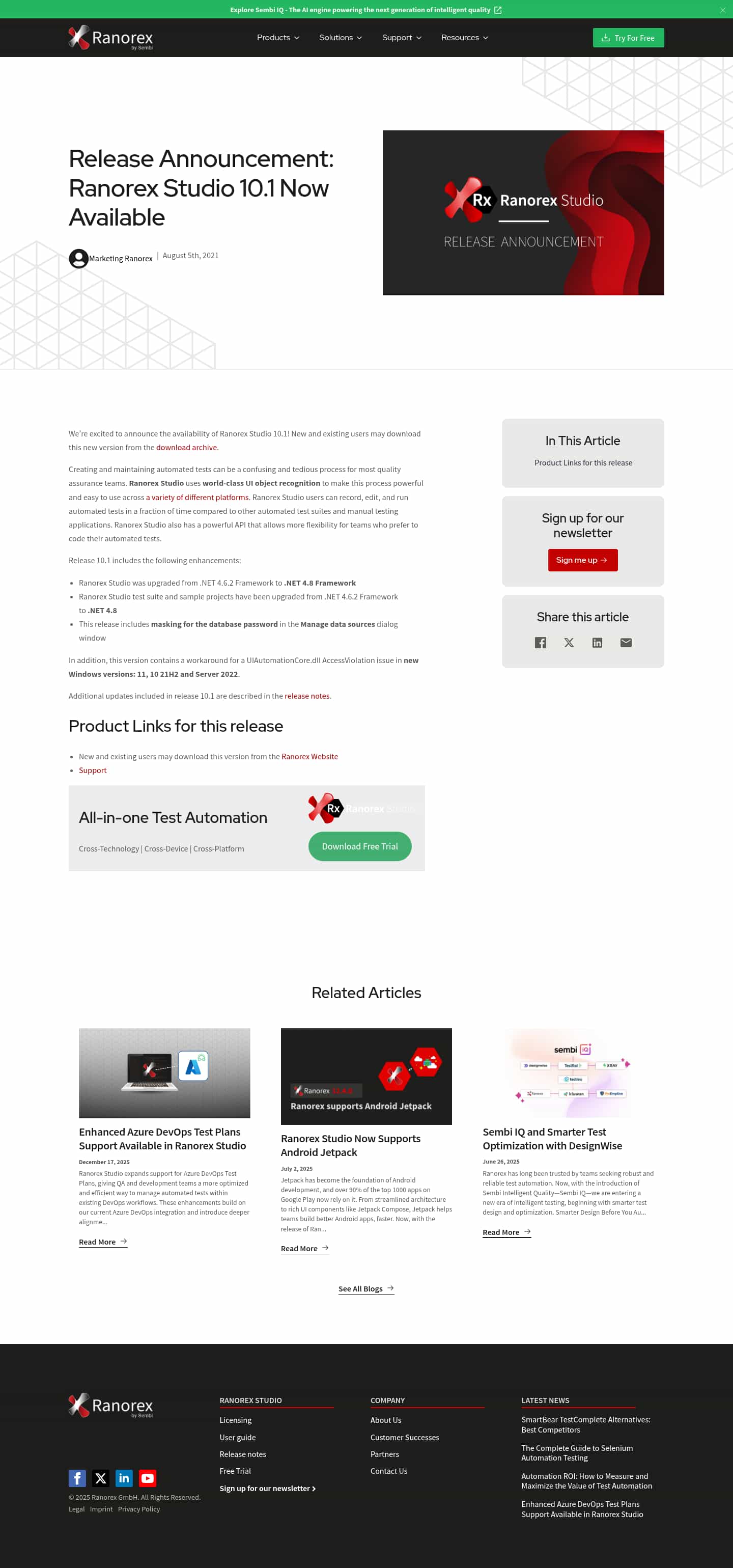 Latest website image capture