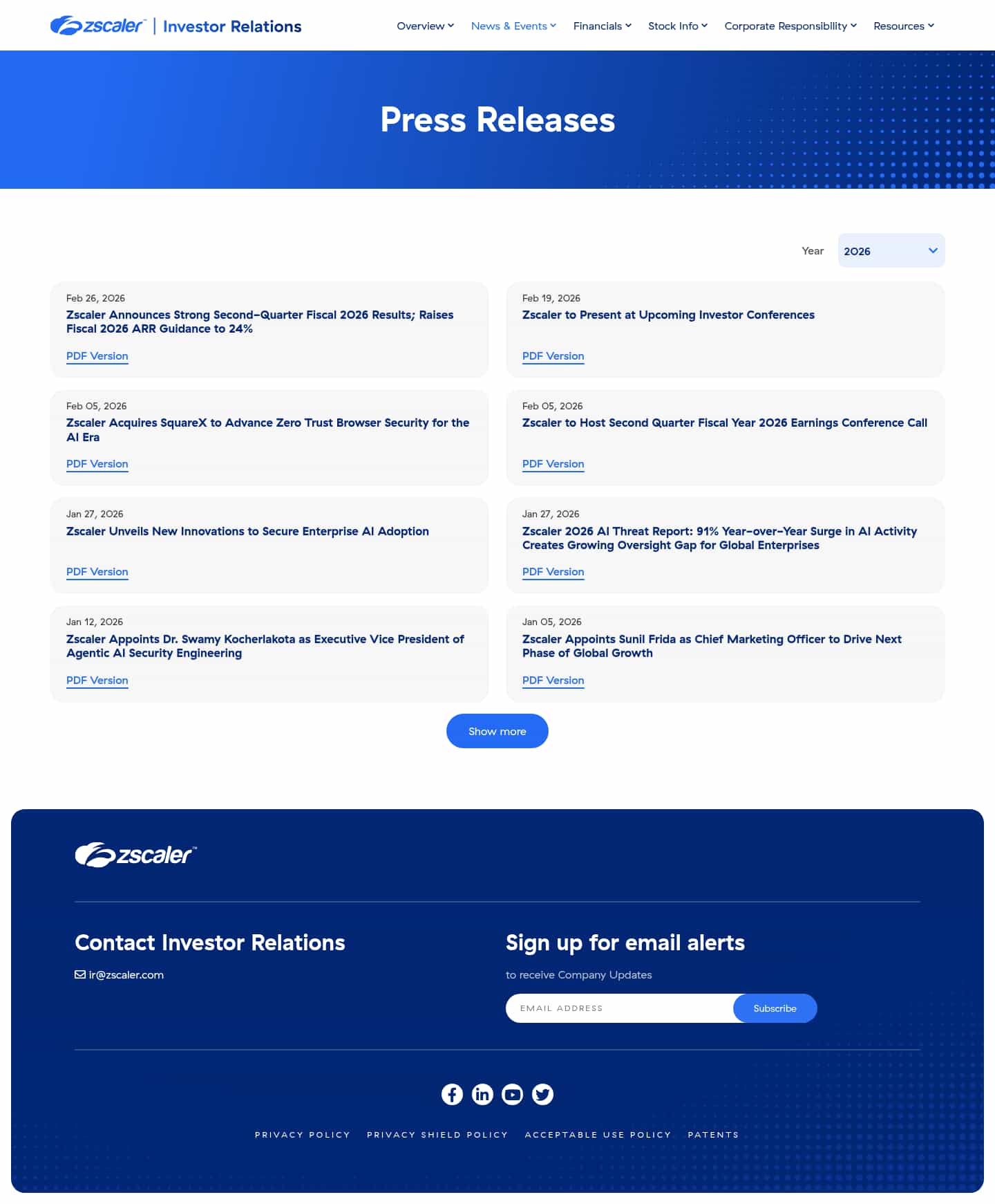 Latest website image capture