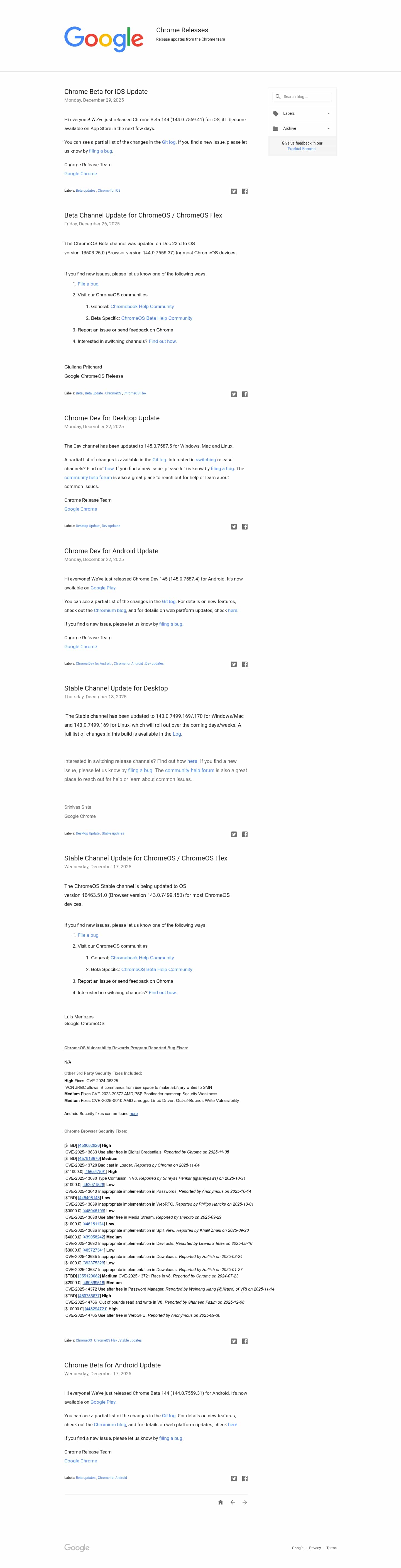 Latest website image capture