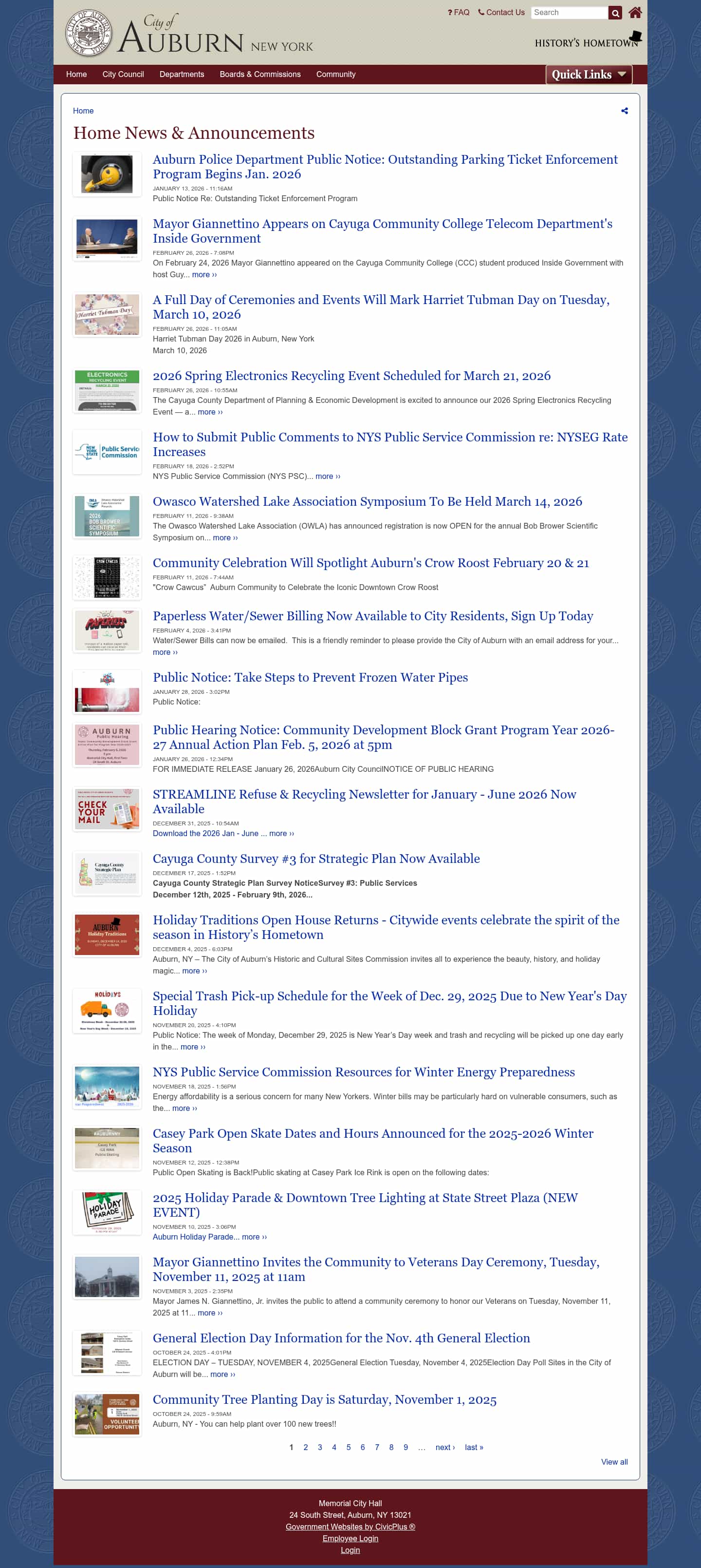 Latest website image capture