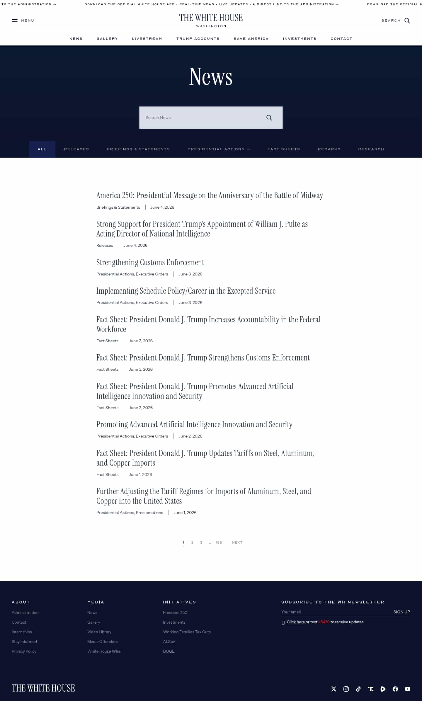Latest website image capture