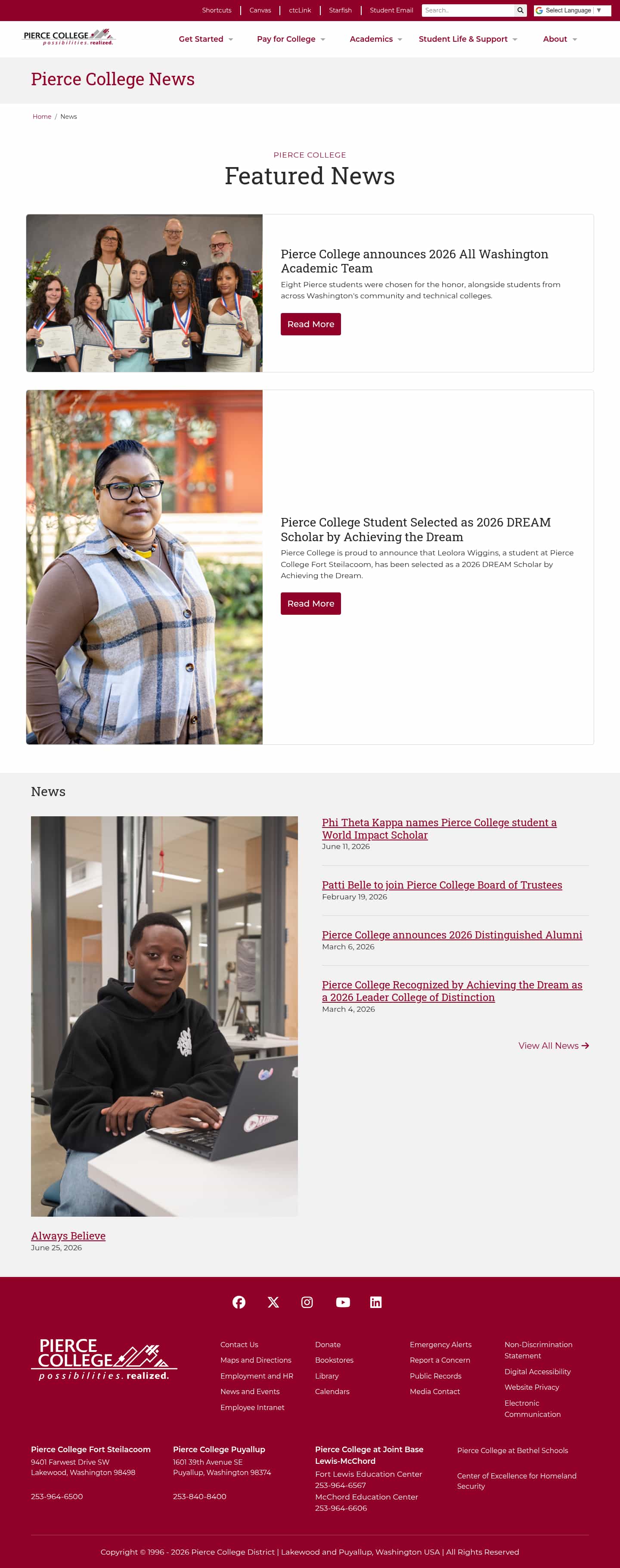 Latest website image capture