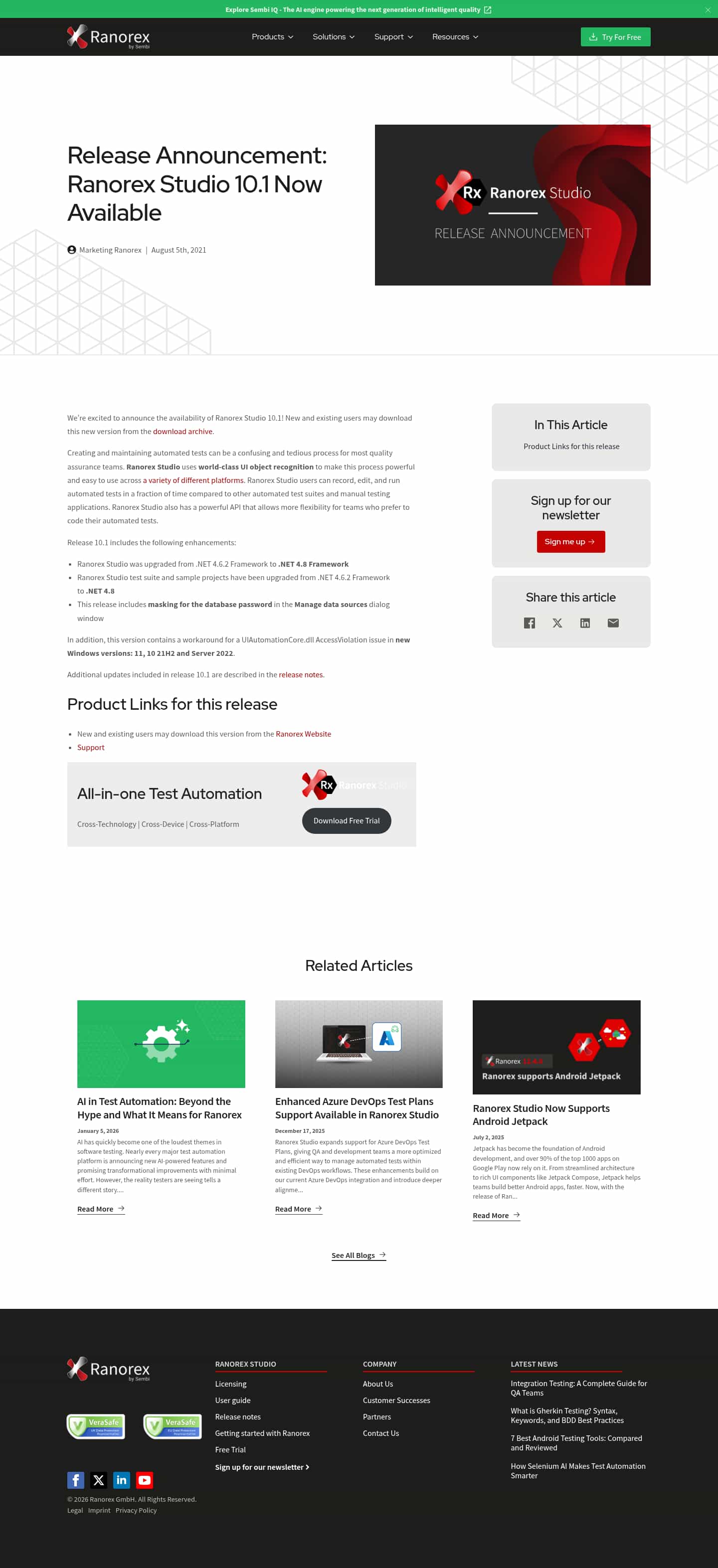 Latest website image capture