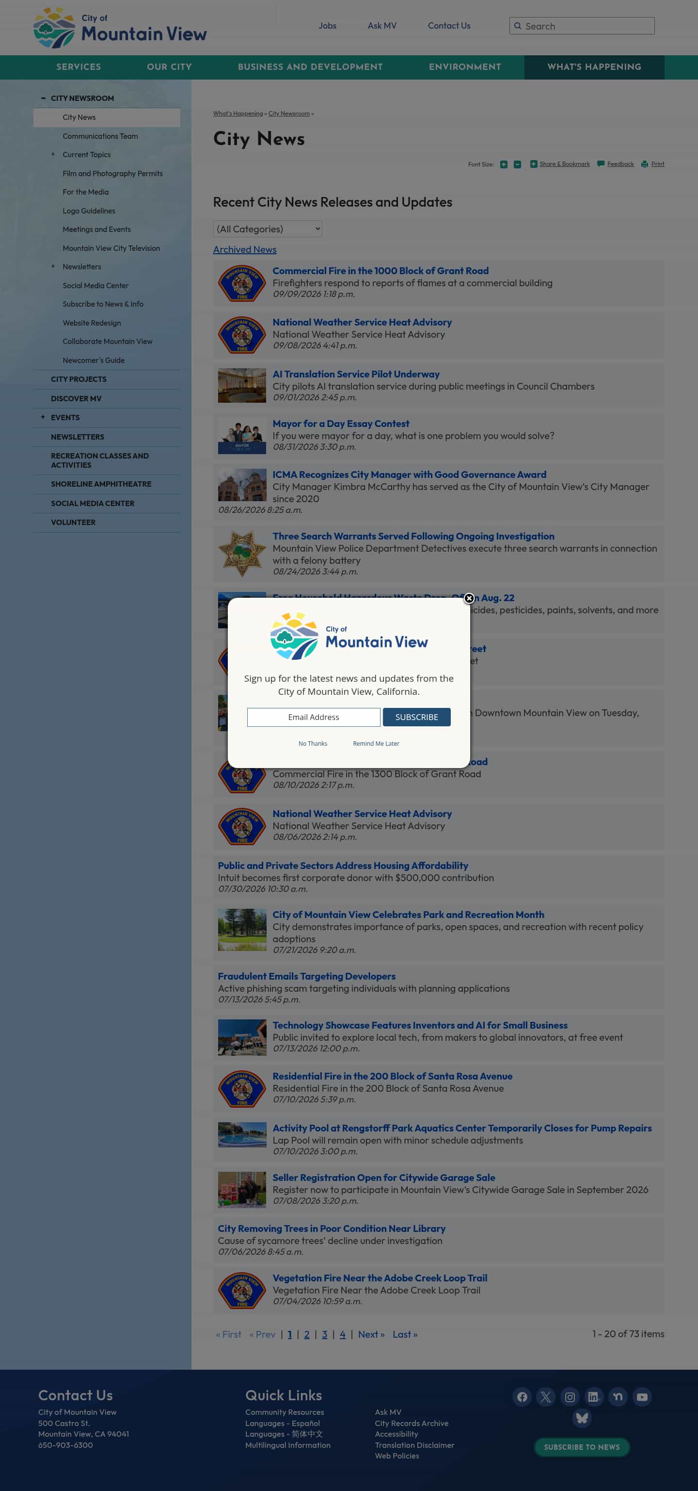 Latest website image capture