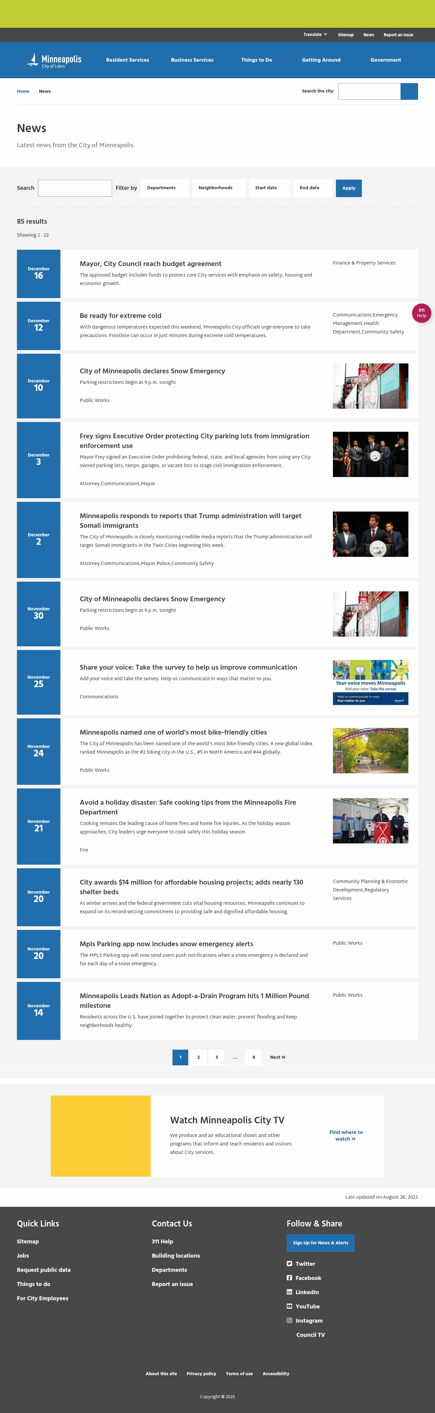 Latest website image capture