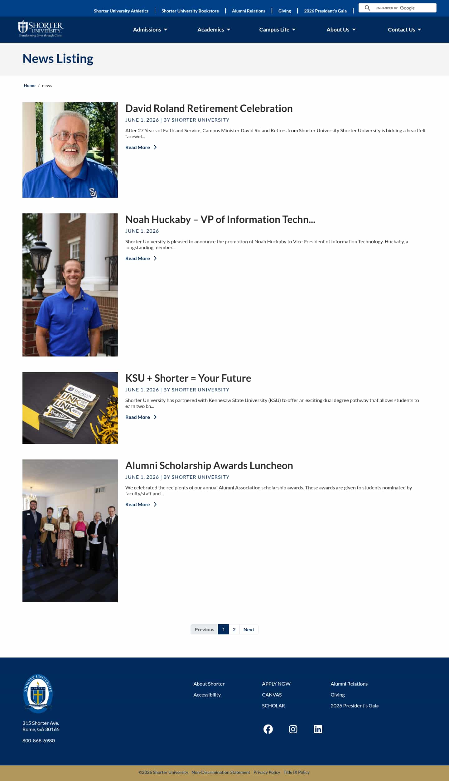 Latest website image capture
