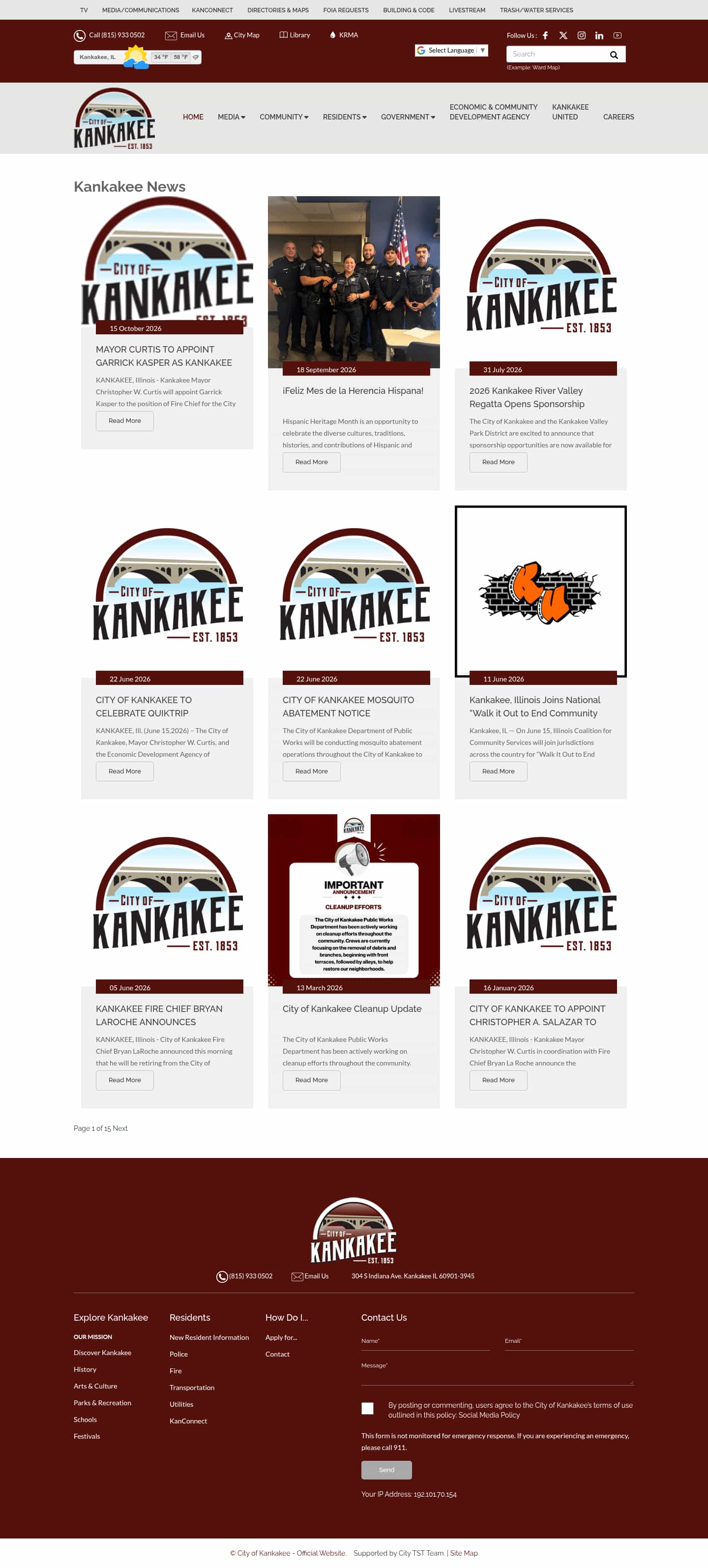 Latest website image capture