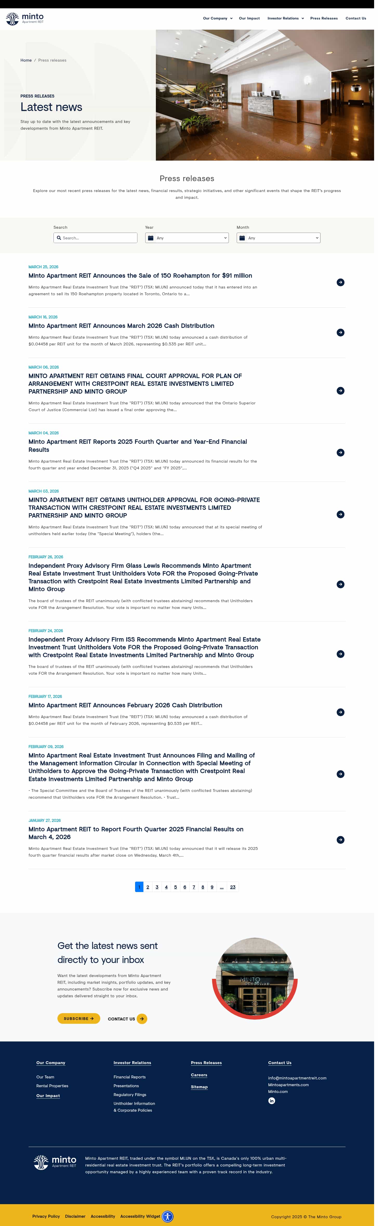 Latest website image capture