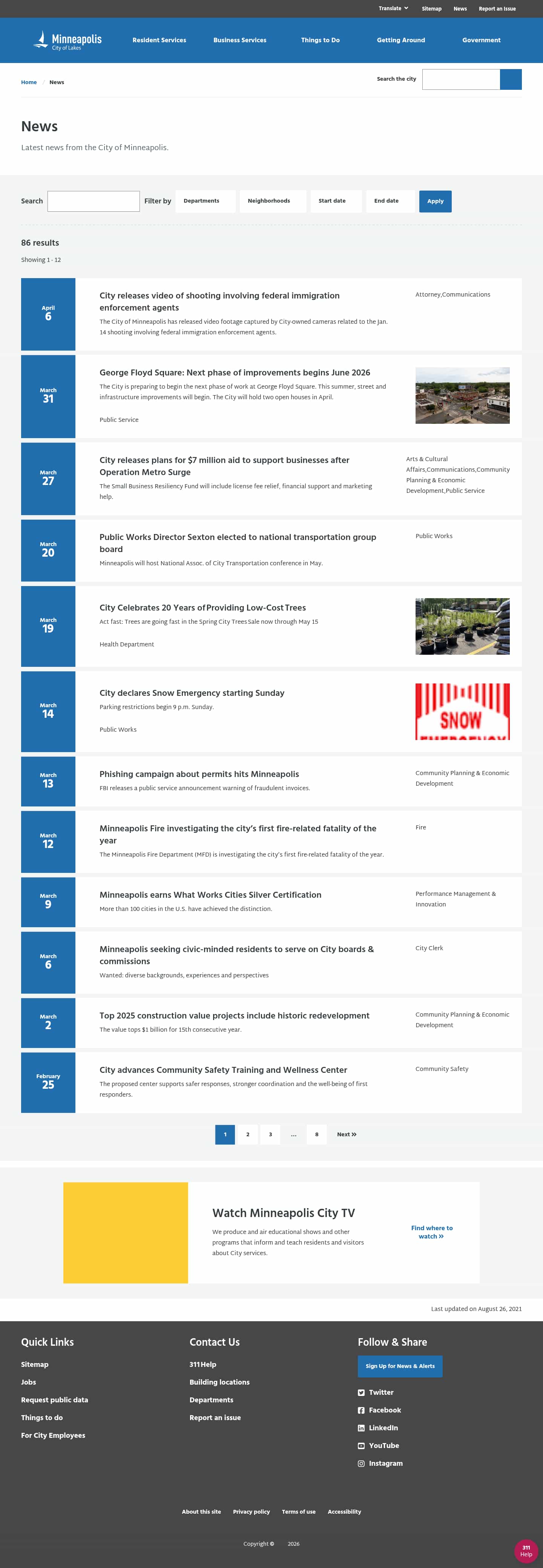 Latest website image capture