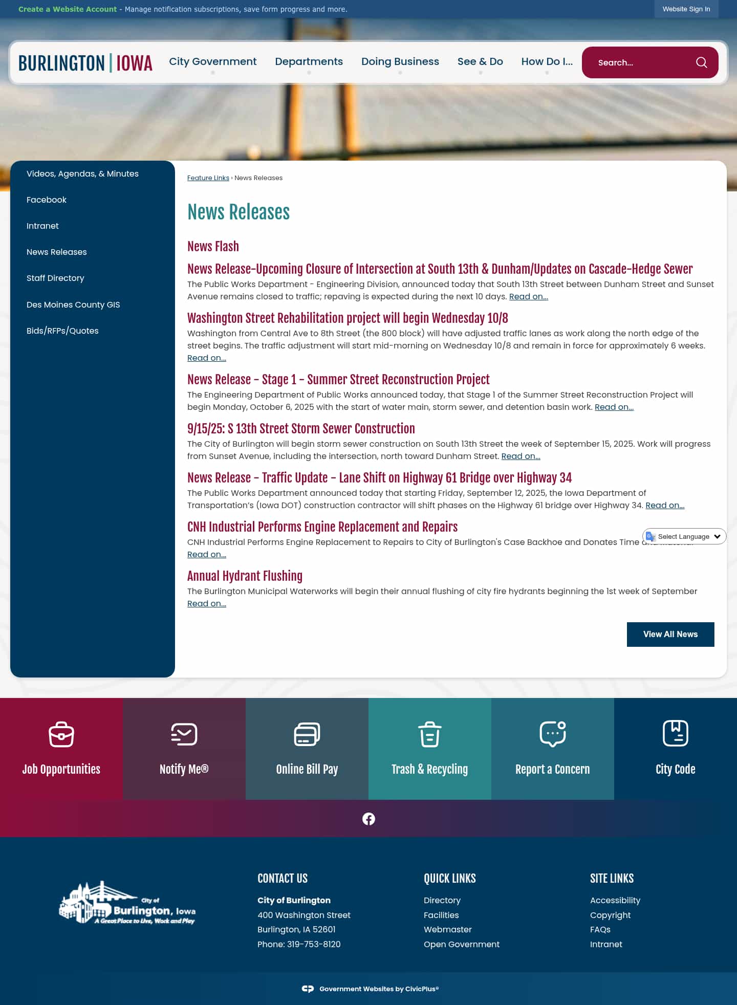 Latest website image capture