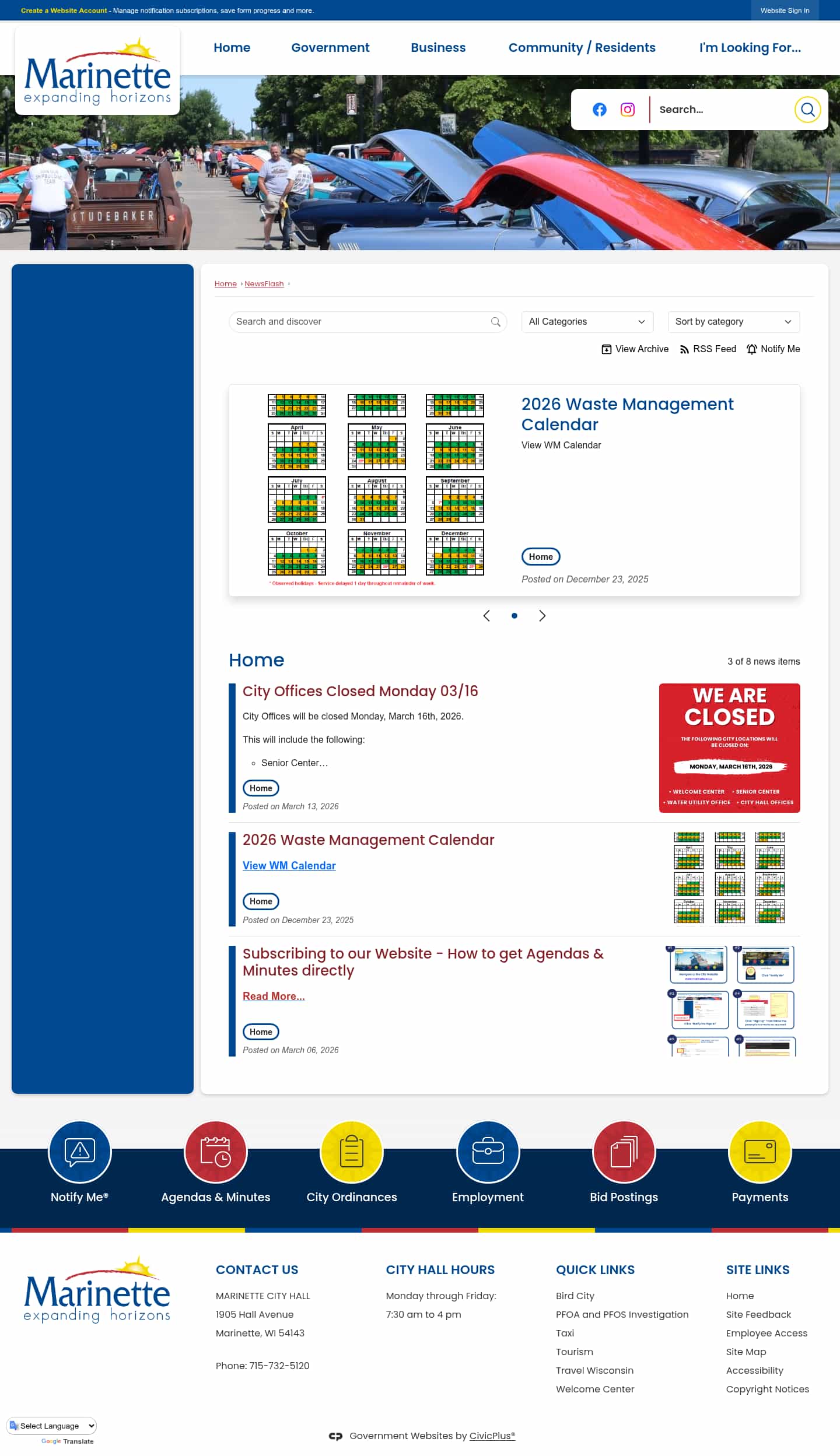 Latest website image capture