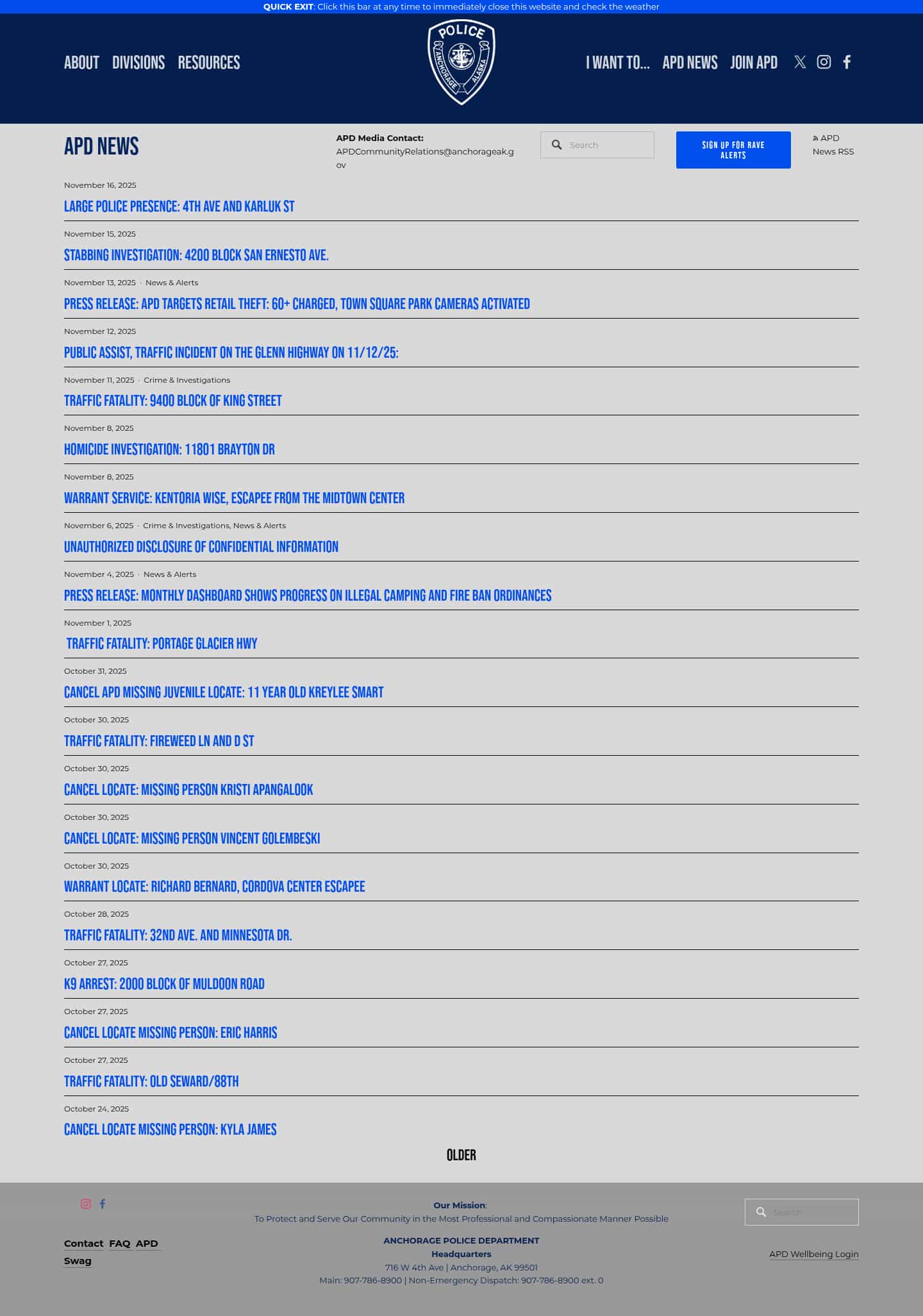 Latest website image capture