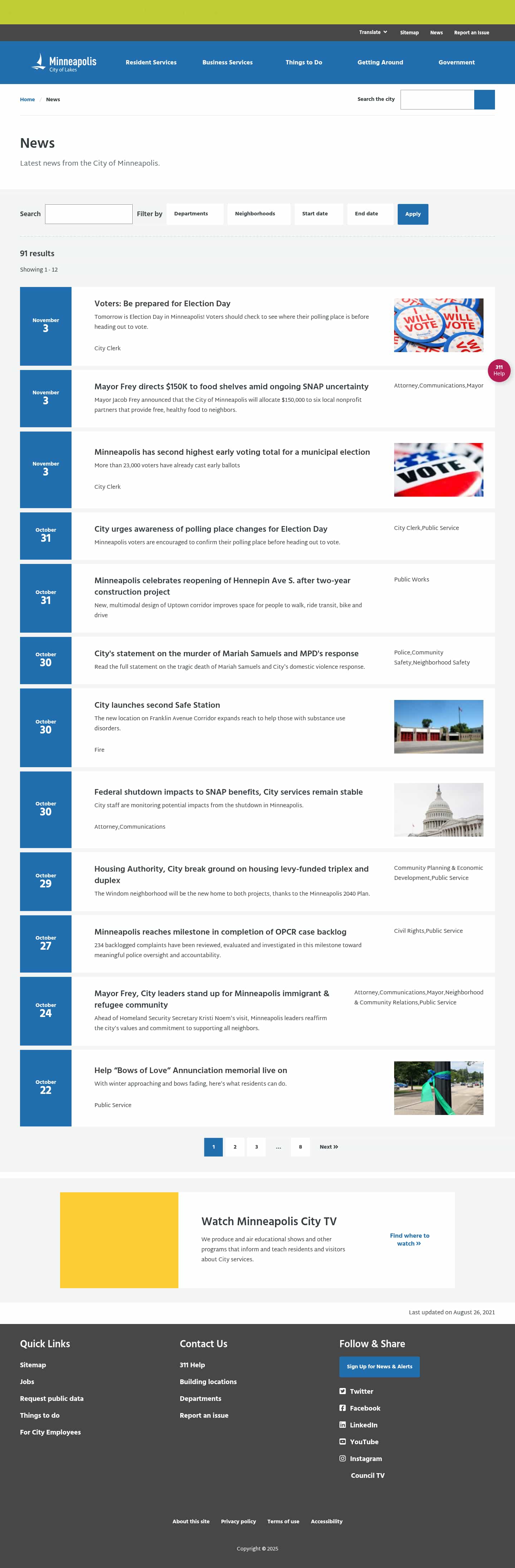 Latest website image capture