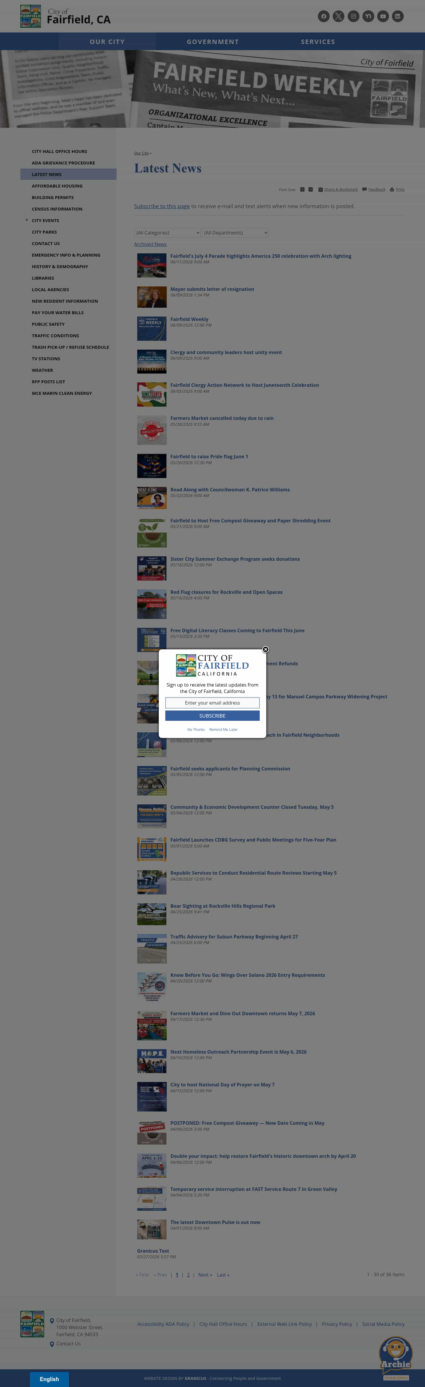 Latest website image capture