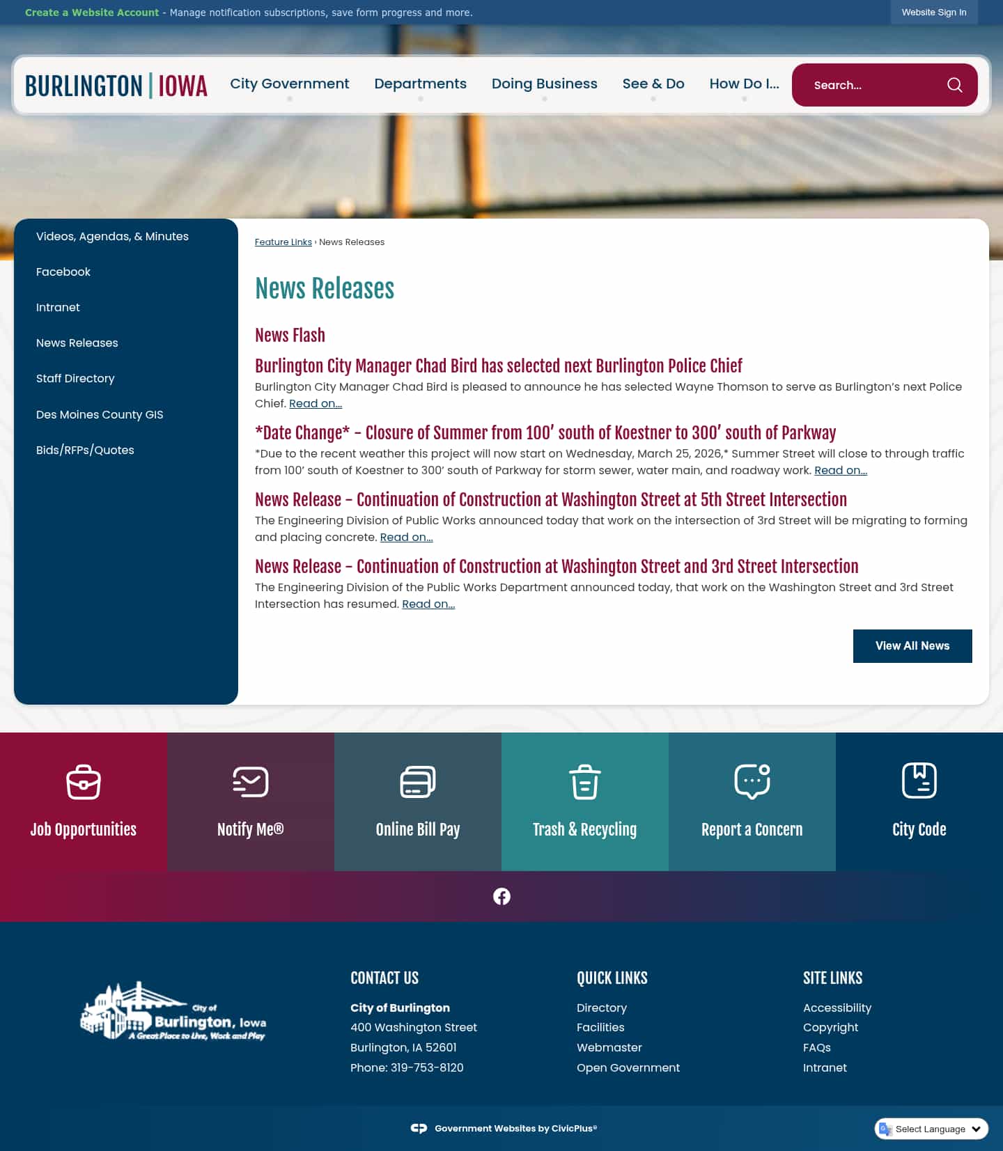 Latest website image capture