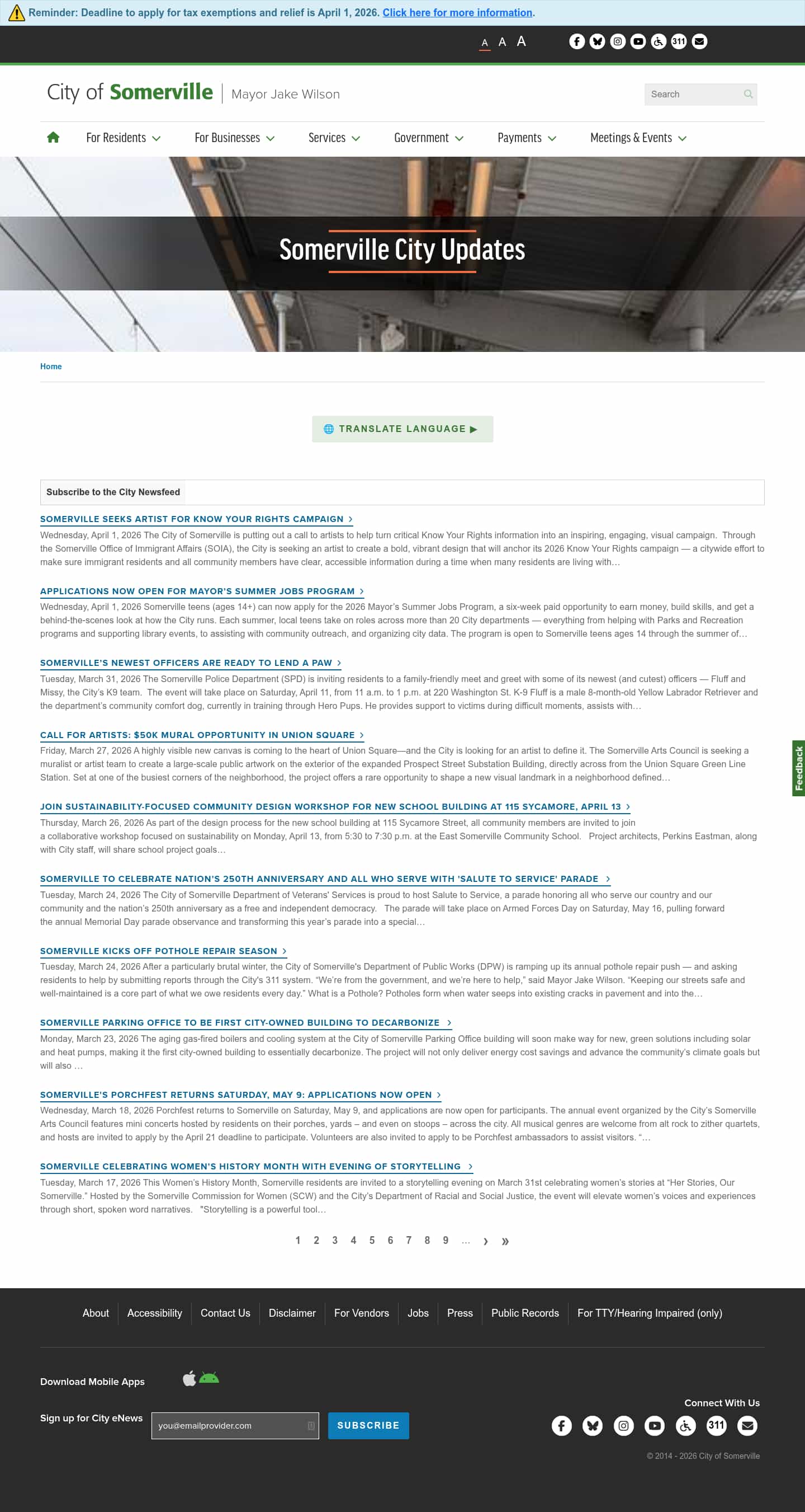 Latest website image capture