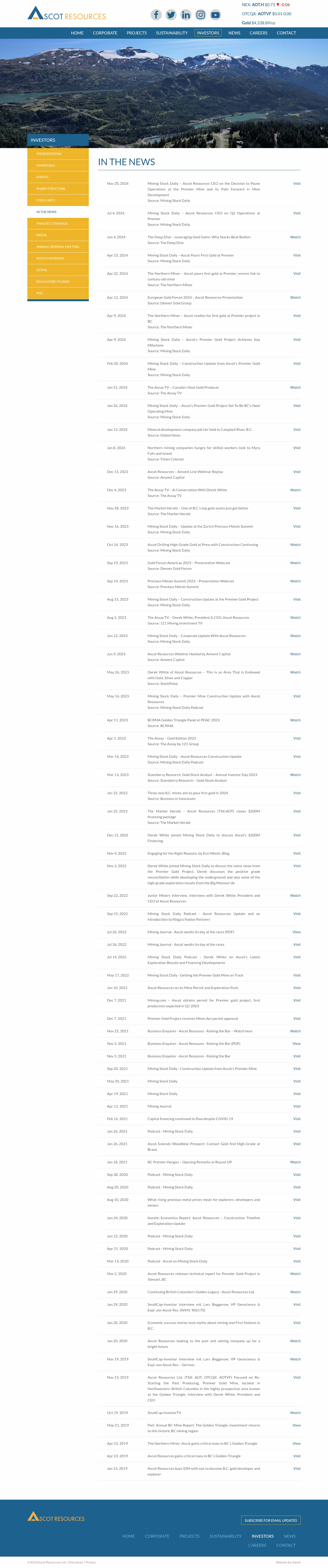 Latest website image capture