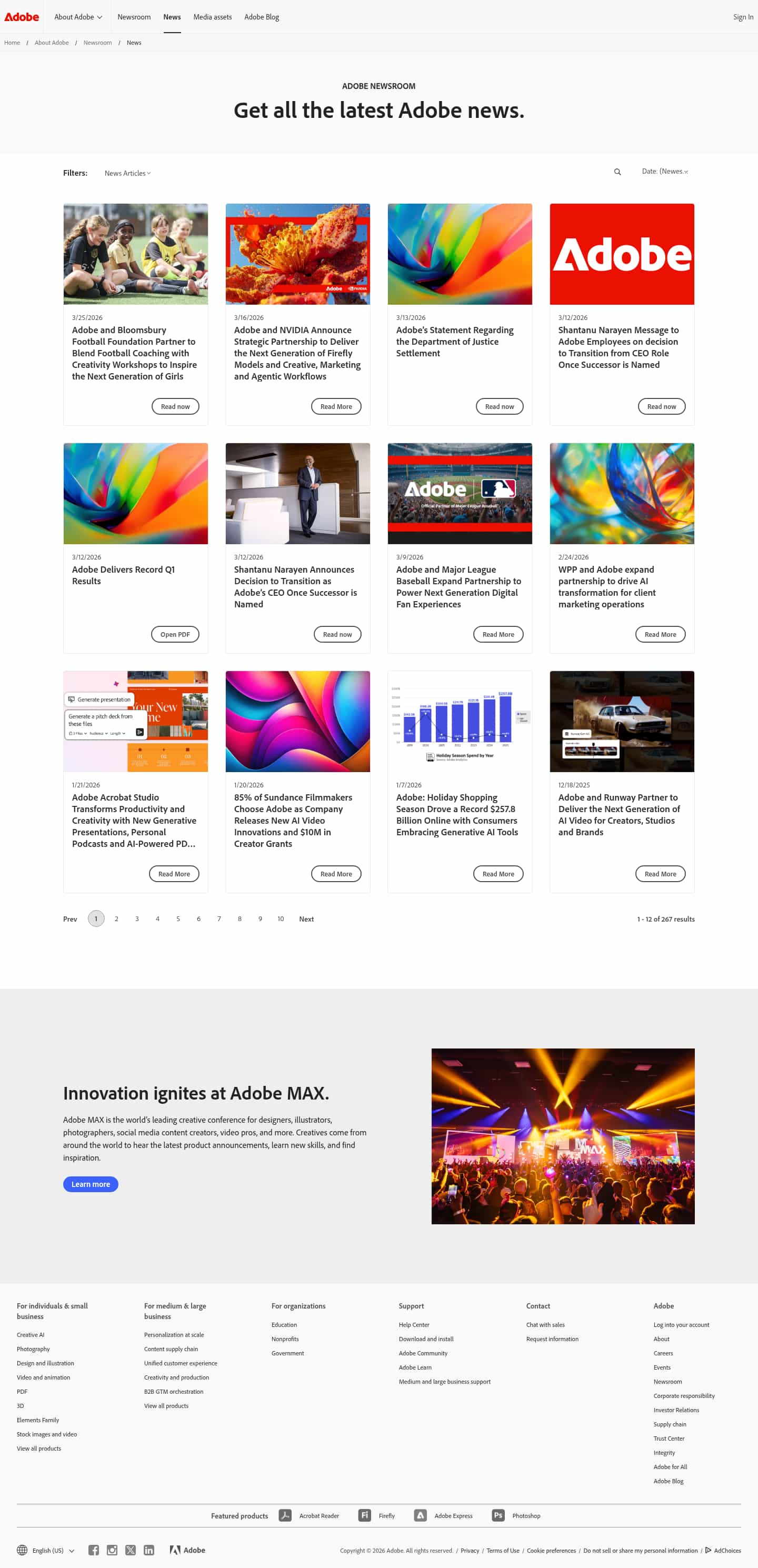 Latest website image capture