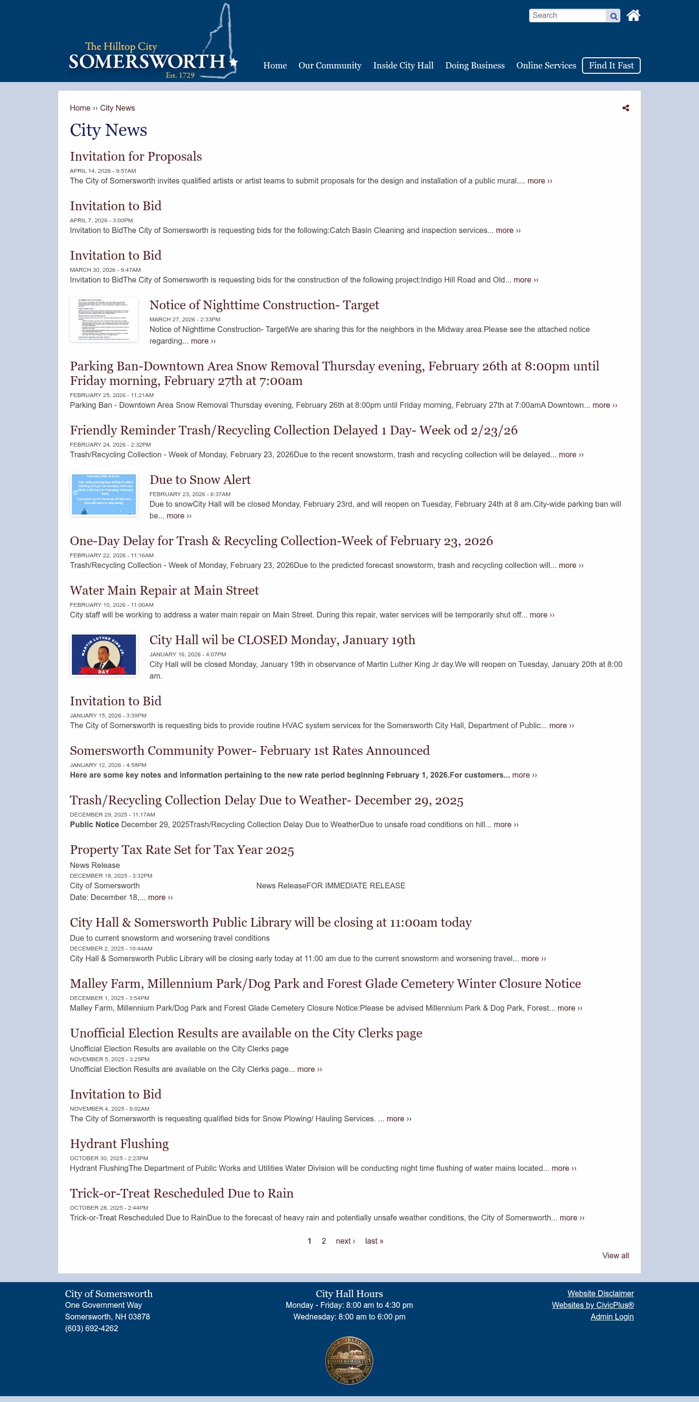 Latest website image capture