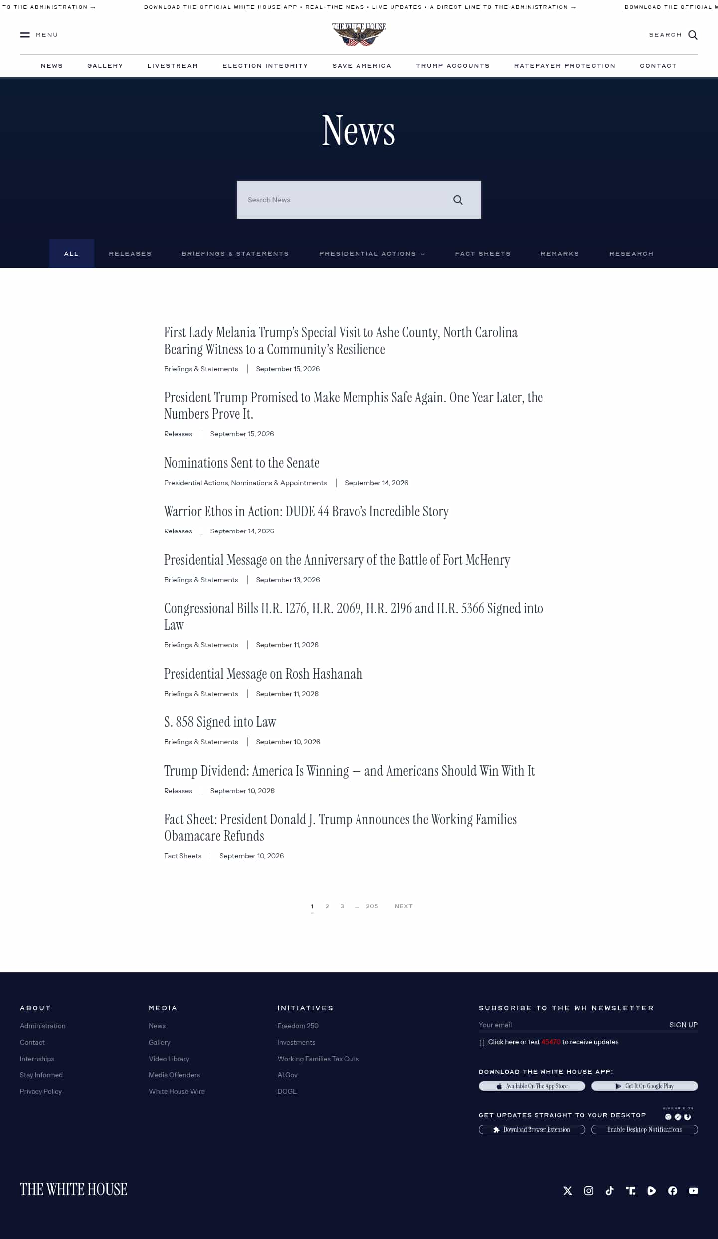 Latest website image capture