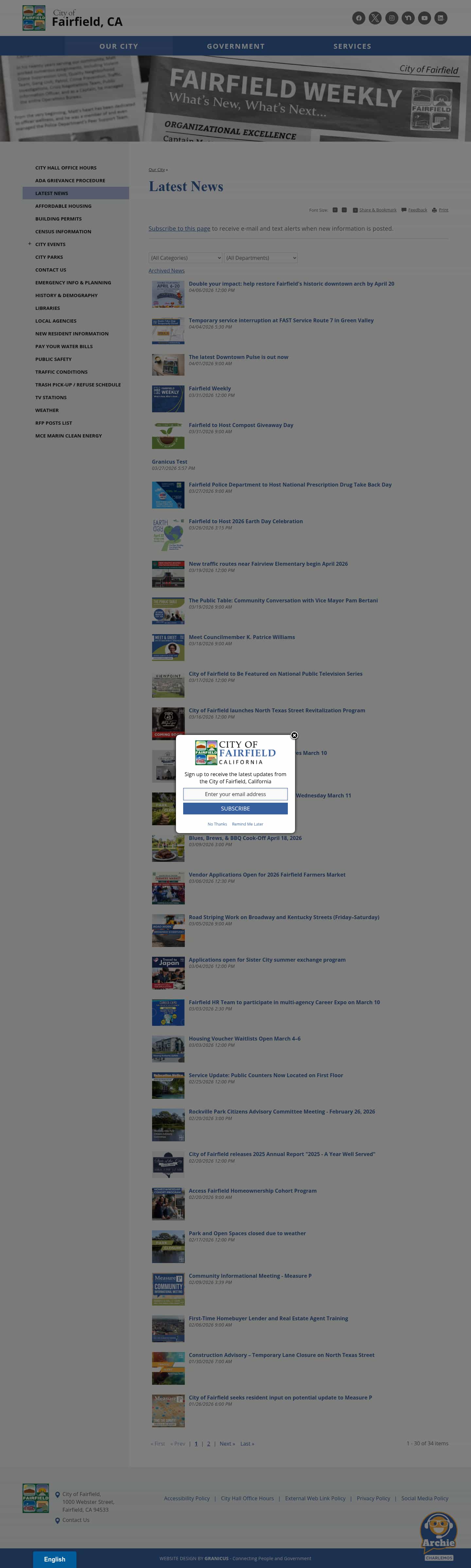 Latest website image capture