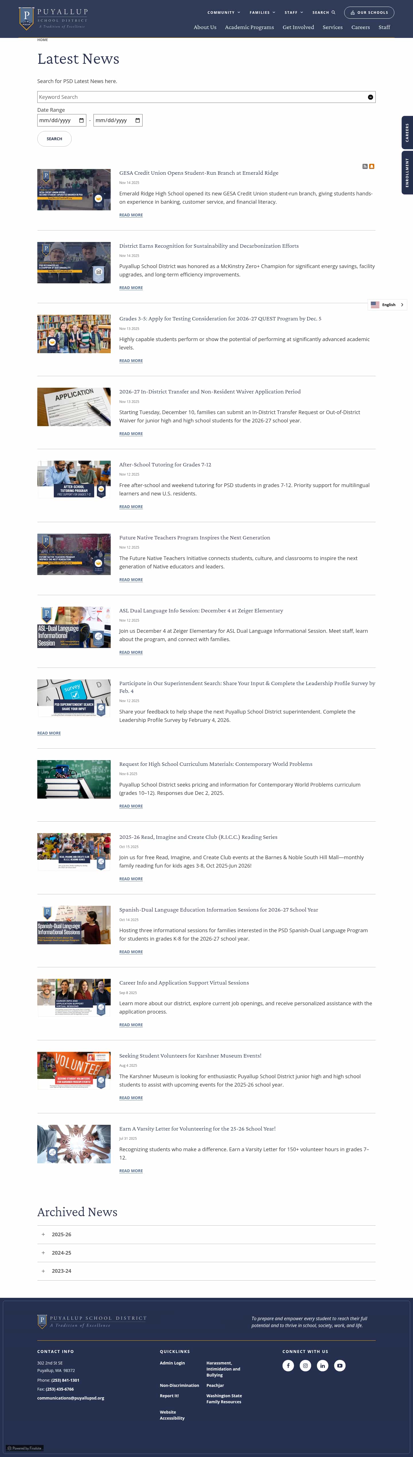 Latest website image capture